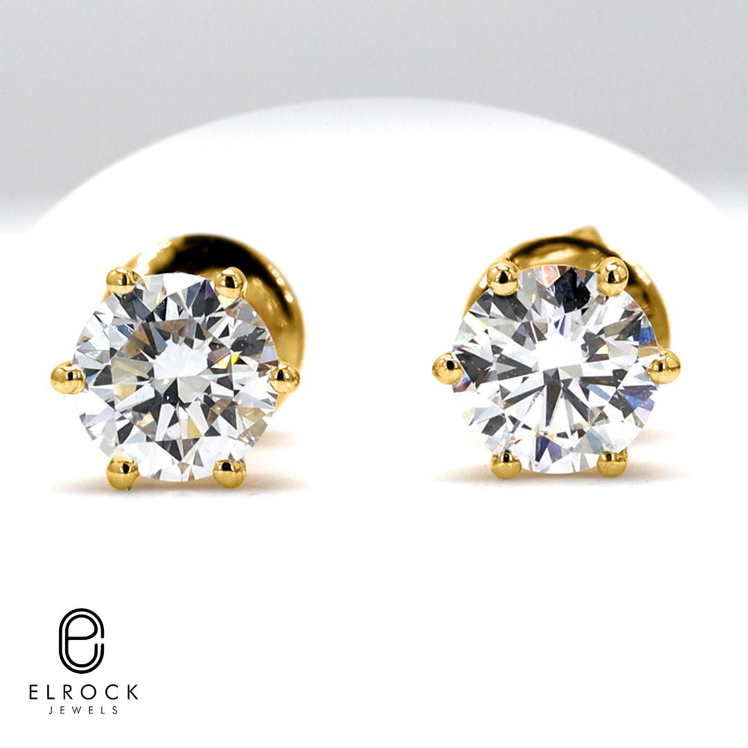 Round Diamond Earrings