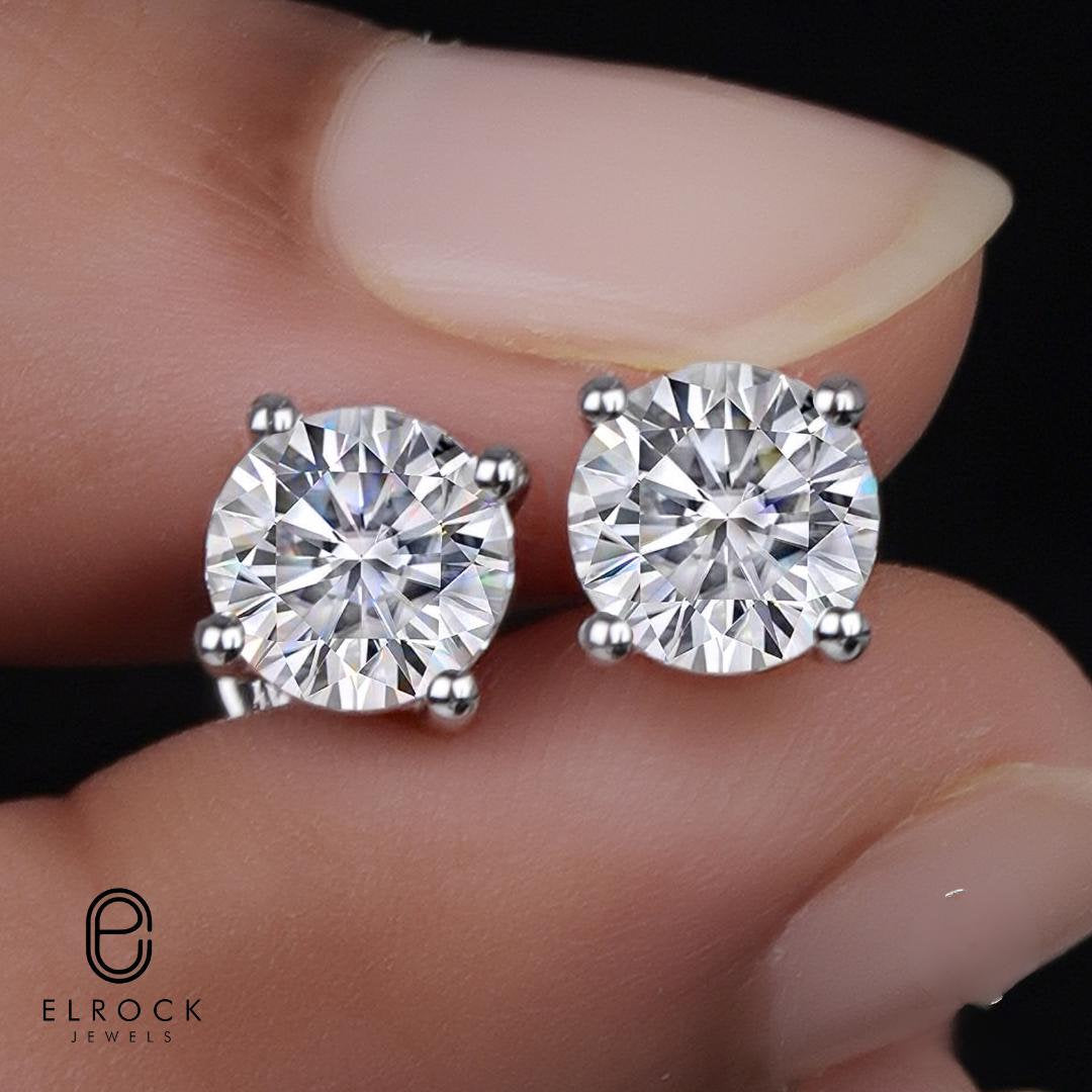 2 Carat Diamond Stud Earrings