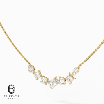 Multi Shape Lab Grown Diamond Necklace