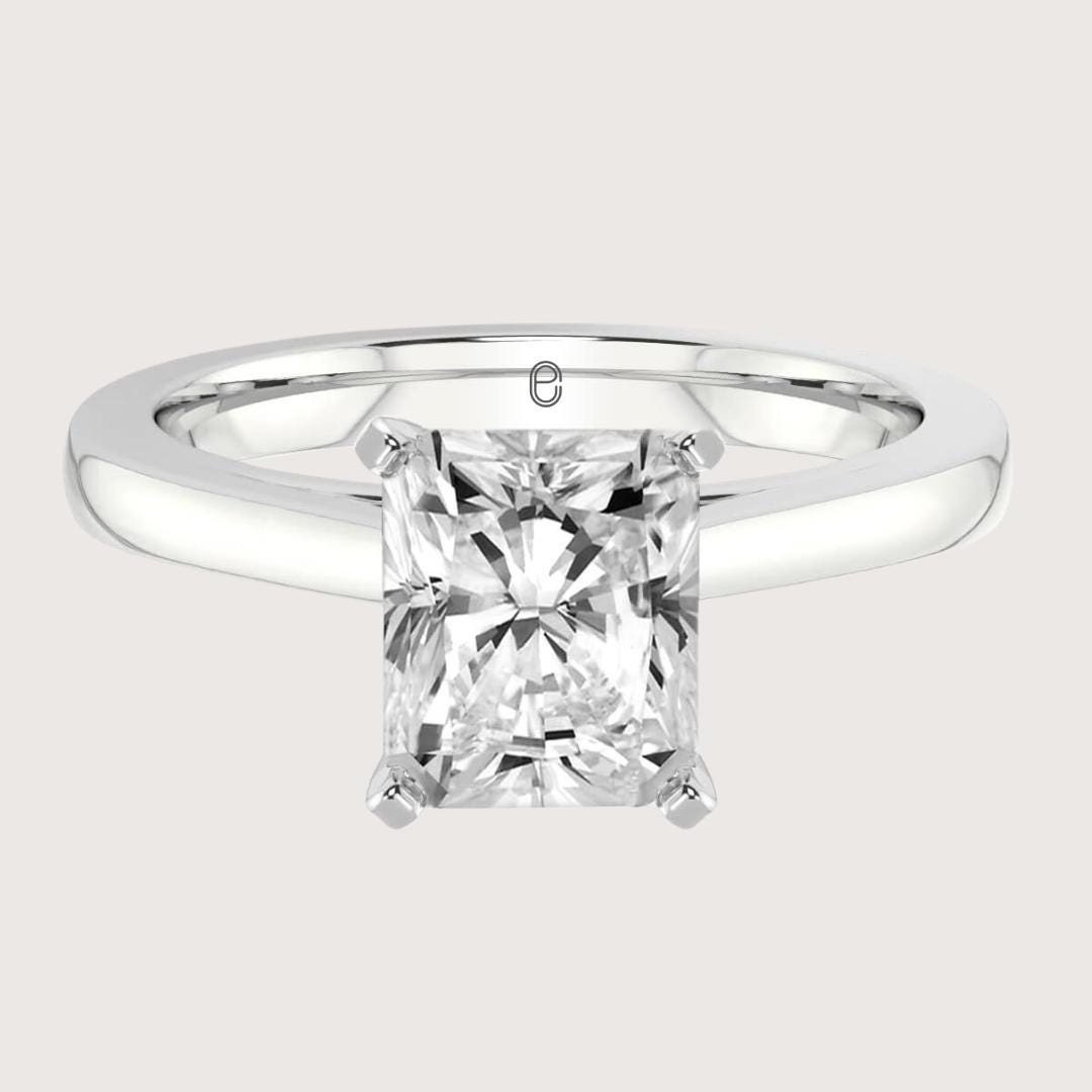 14K Gold Radiant Cut Engagement Ring