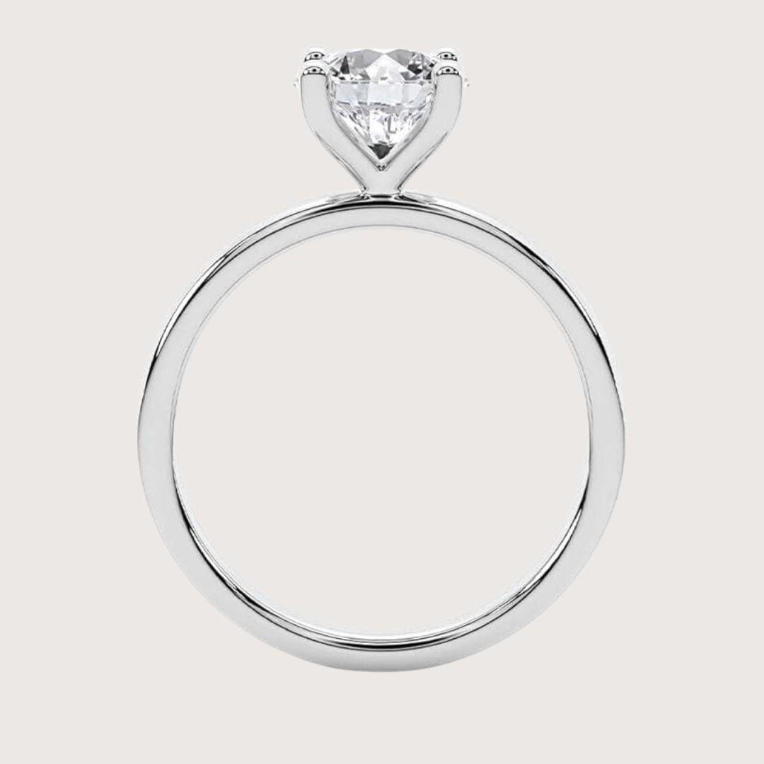 14K Yellow Gold Cushion Cut Lab Grown Diamond Ring
