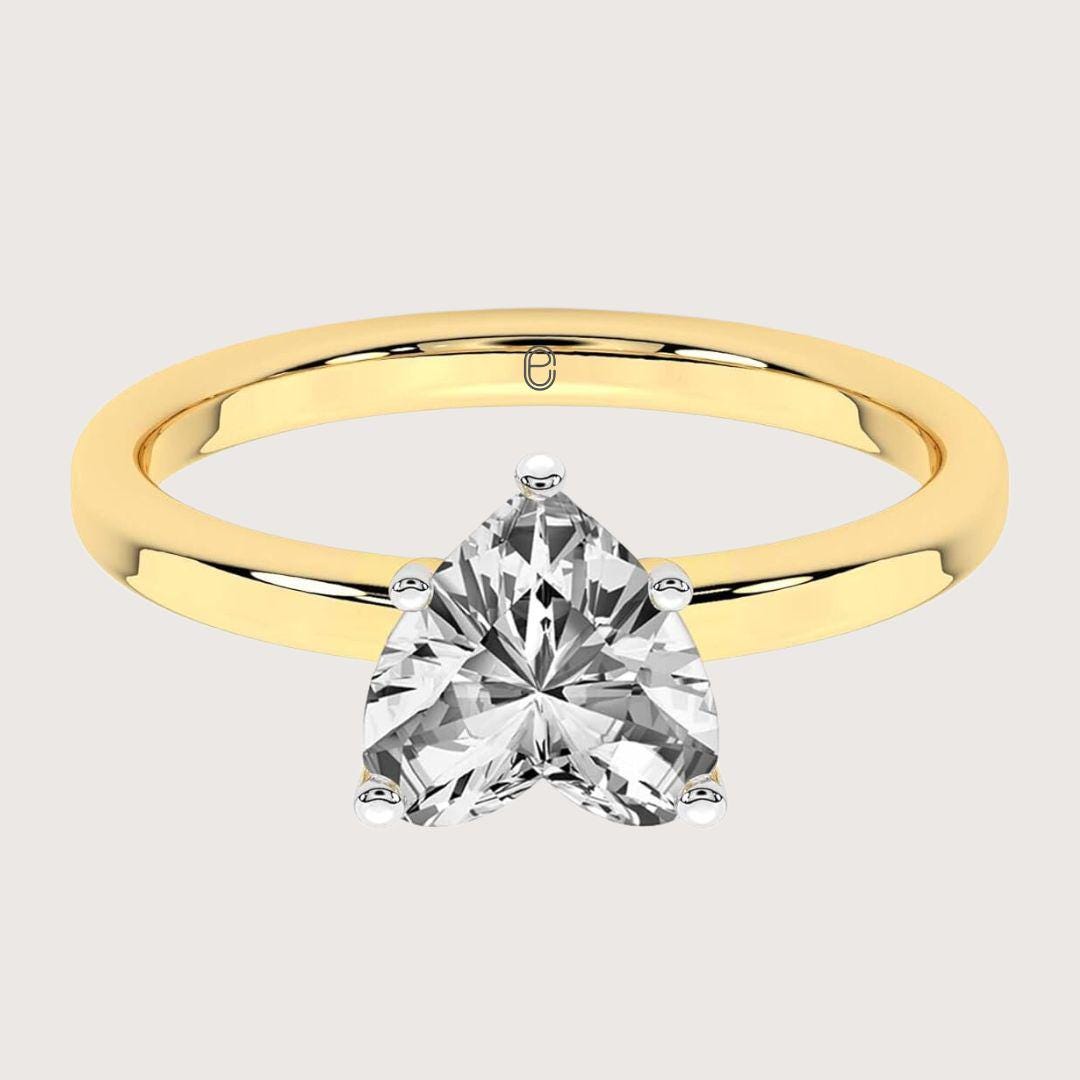 14K Gold 3CT Heart shape Lab grown Diamond Engagement Ring