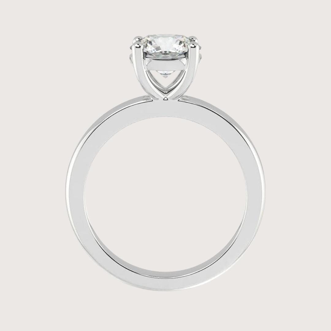 14K Gold 3 Carat Heart Shape Excellent Cut Diamond Solitaire Engagement Ring