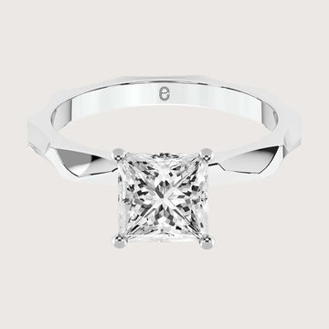 Princess Cut F Color VS1 Clarity IGI Certified Lab Grown Diamond Solitaire Engagement Ring Solid 14k Gold