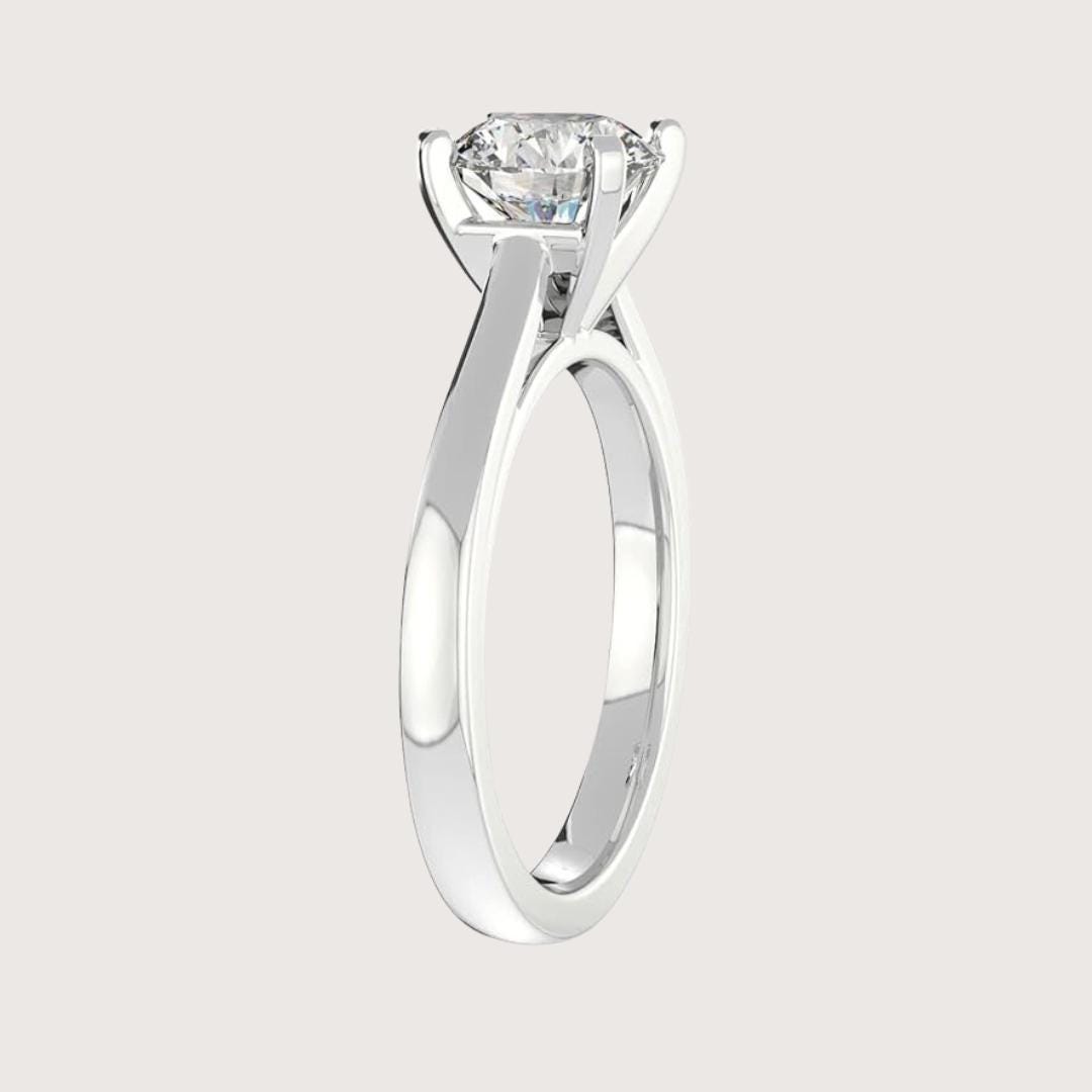 14K Gold 4 CT Pear Shape Engagement Ring