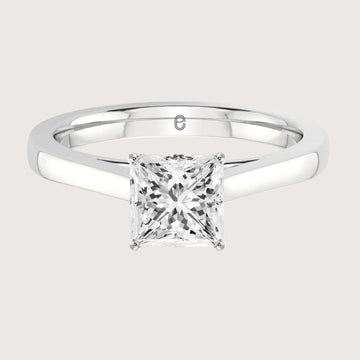 Princess Flower Ring, Customized Ring, Solitaire Ring, Engagement Ring, Cathedral Ring, Princess Certified Diamond Ring, Gift For Her