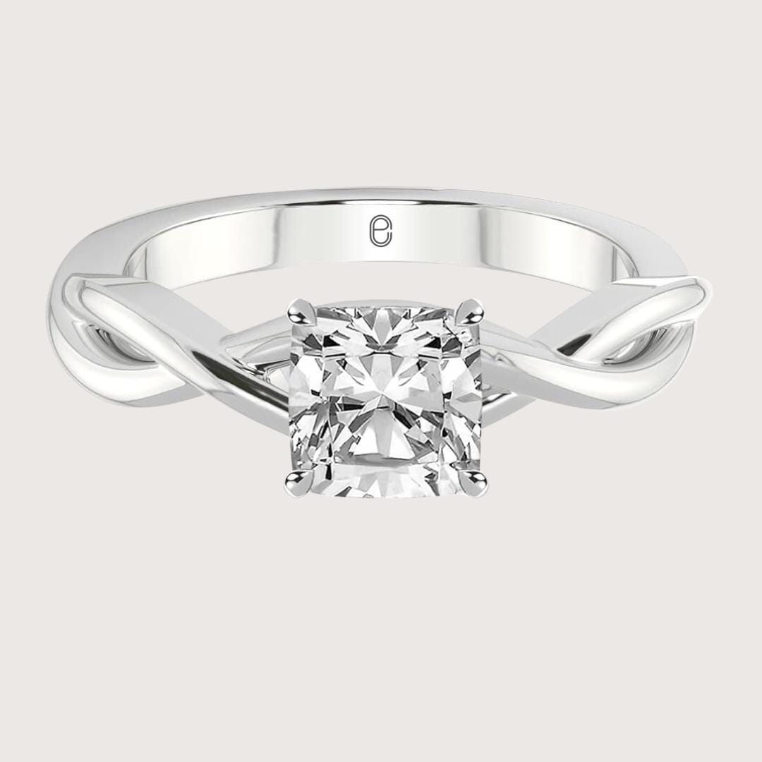 14K Gold Infinity Crossover Art Deco Twist Band Ring