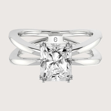 4 CT Radiant Cut F Color VS1 Clarity IGI Certified Lab Grown Diamond Solitaire Engagement Ring Solid 14k Gold