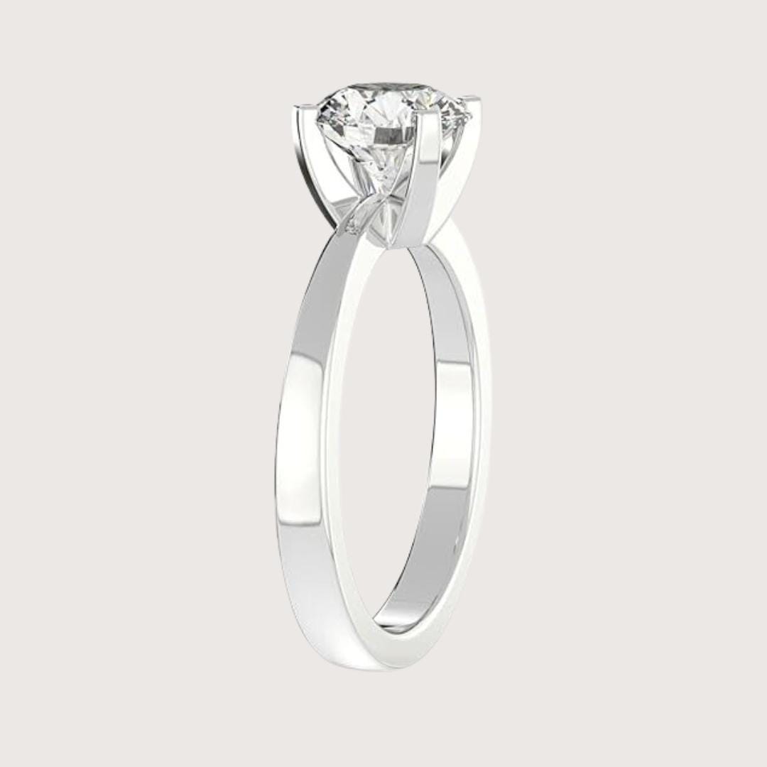 14K Gold 1 Carat Heart Shape Lab Grown Diamond Engagement Ring