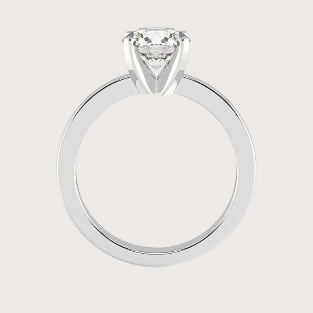 14K Gold 1 Carat Heart Shape Lab Grown Diamond Engagement Ring