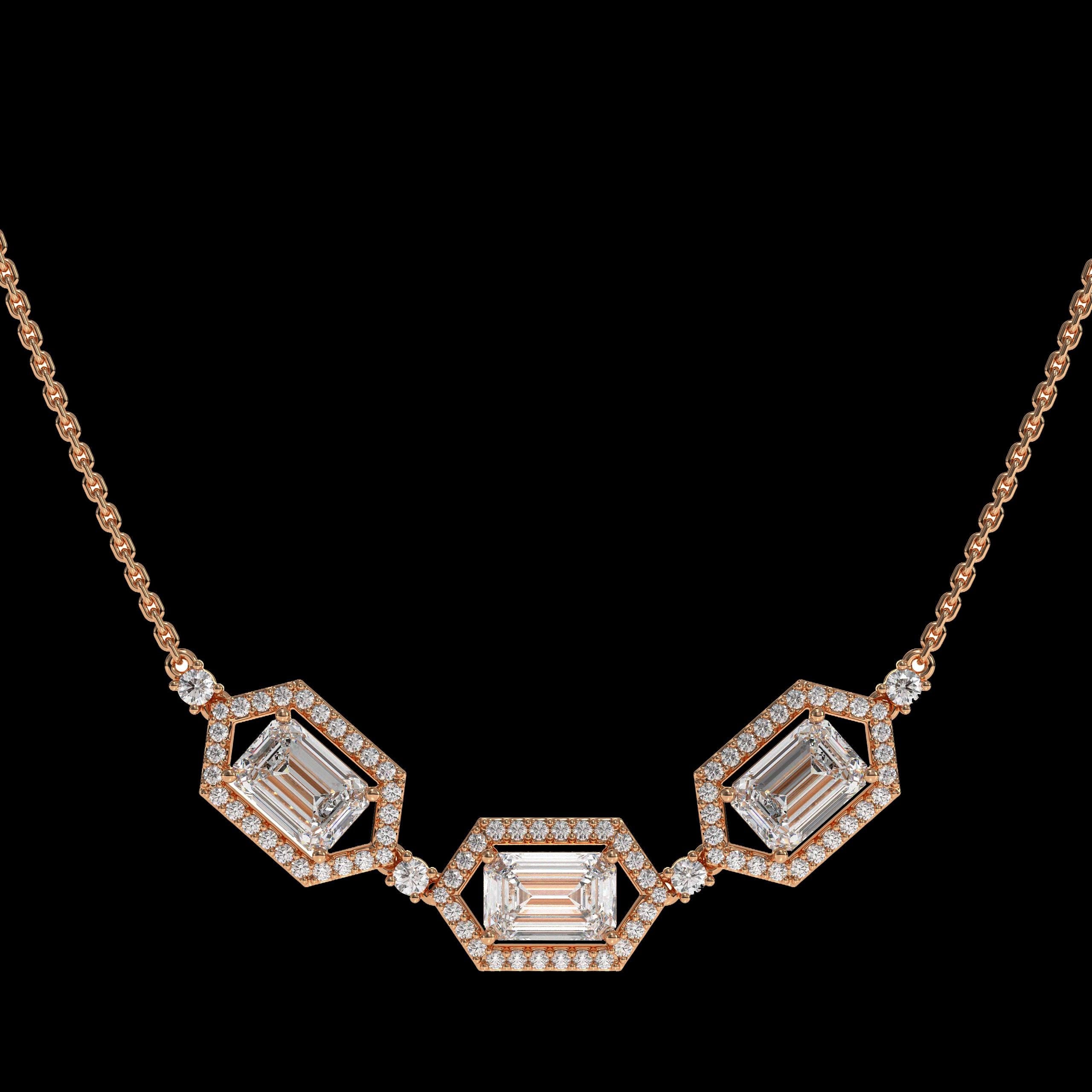 14K Gold Diamond Necklace Dainty Gold Necklace