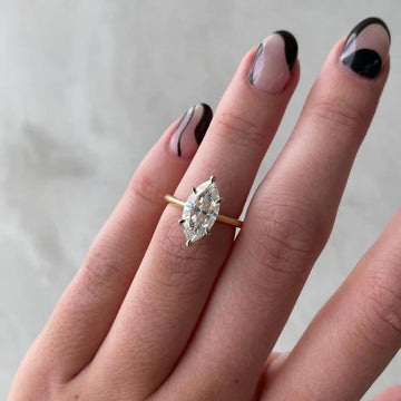 Large 2 CT Marquise Cut IGI Certified Lab Grown Prong Set Solitaire Diamond Ring Gift for Women | Gift for Girlfriend