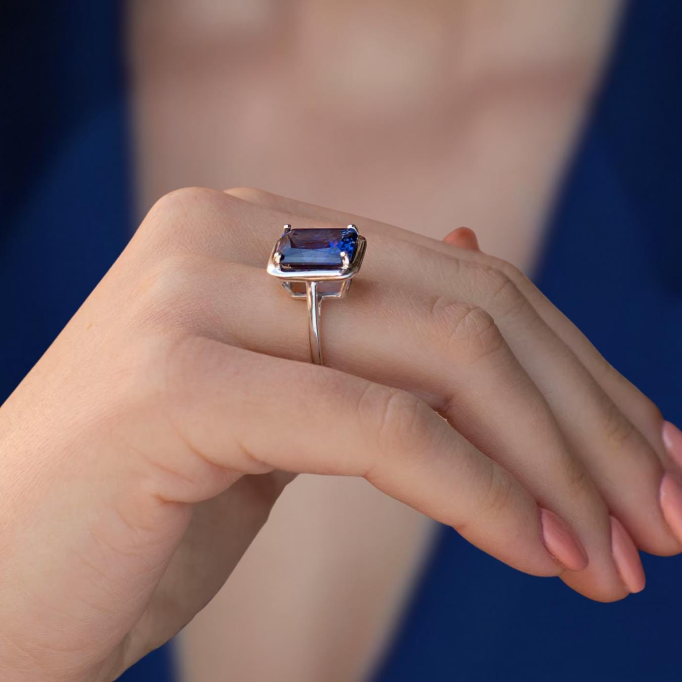 Vintage Blue Sapphire Ring