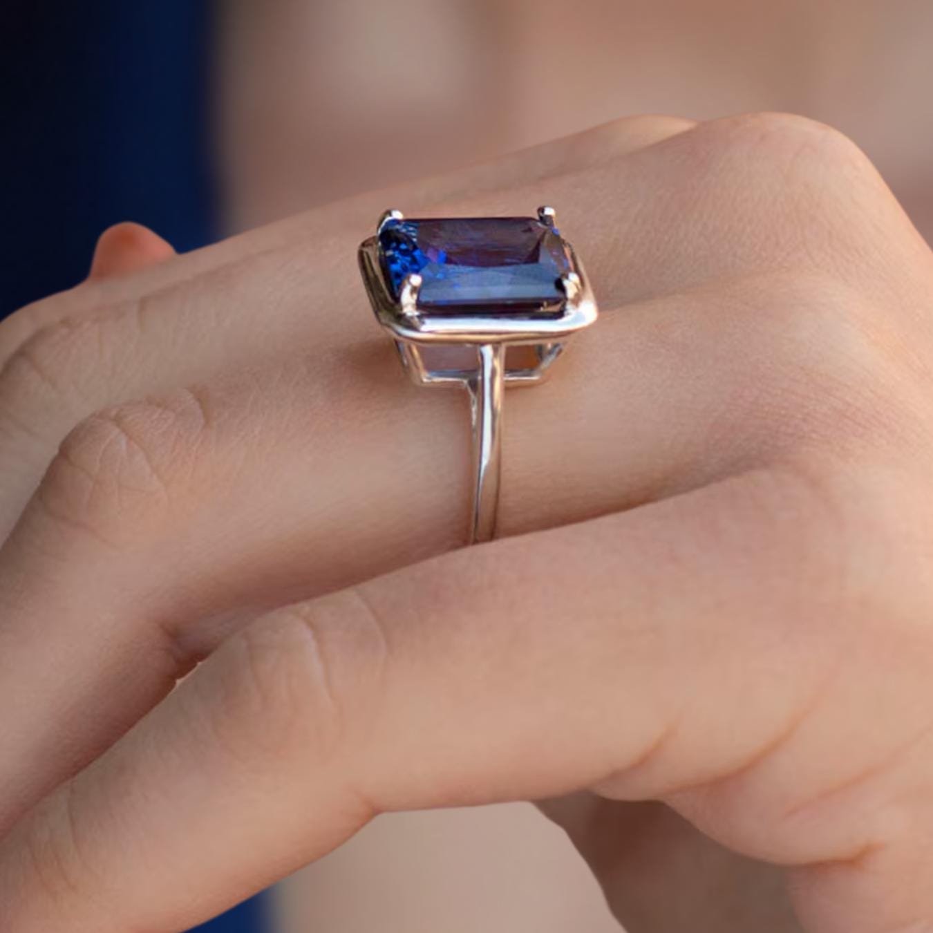 Vintage Blue Sapphire Ring