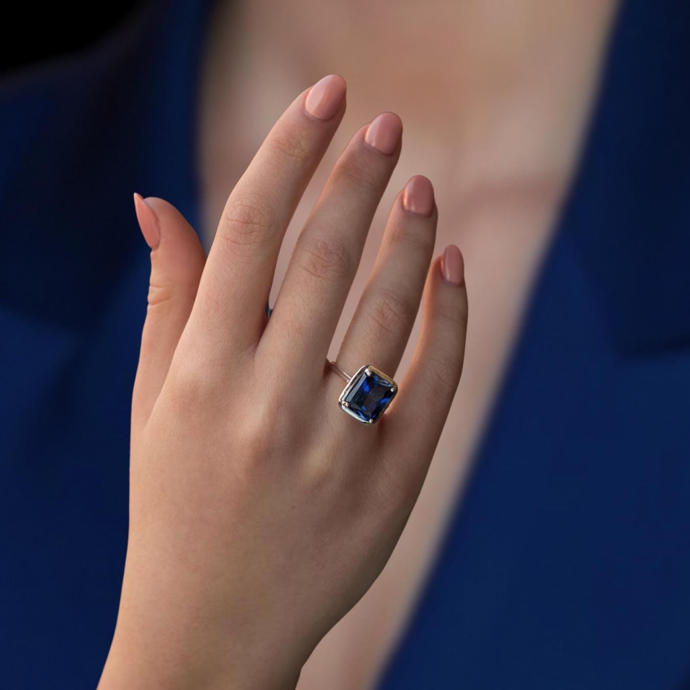 Vintage Blue Sapphire Ring