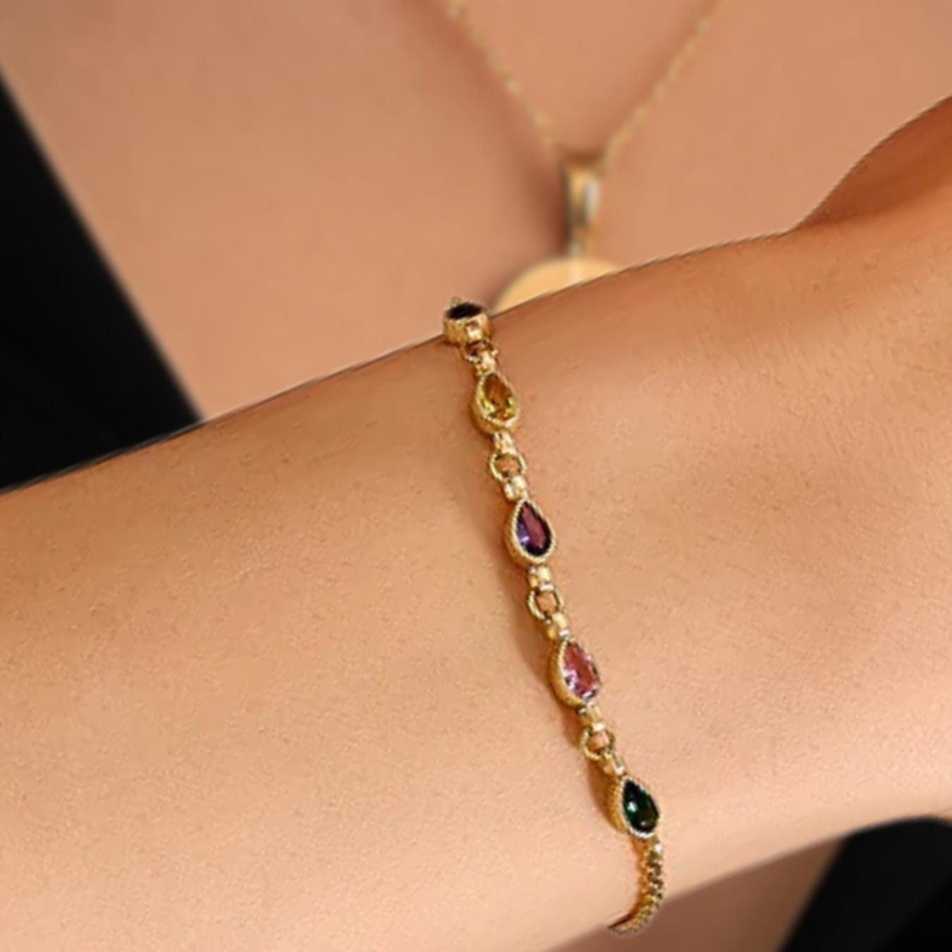 multi gemstone bracelet