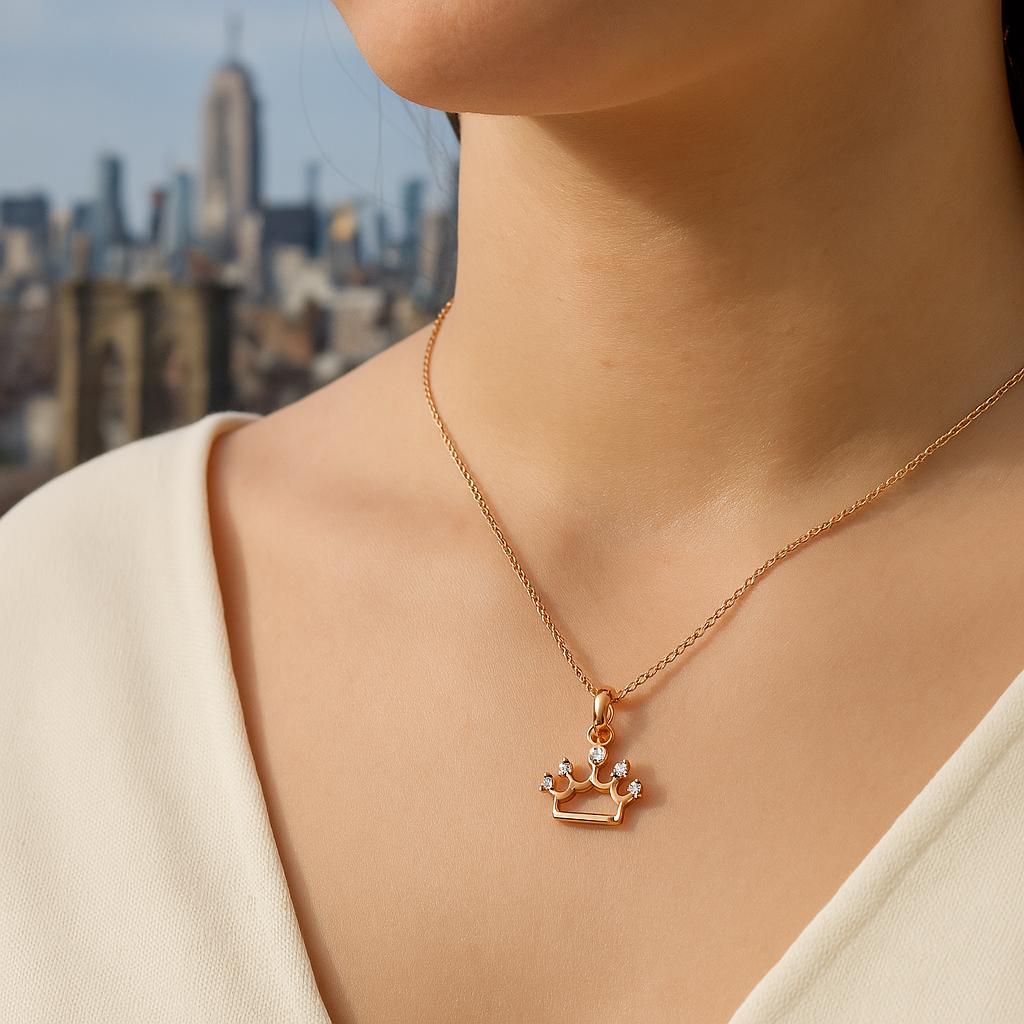 Crown Diamond Pendant