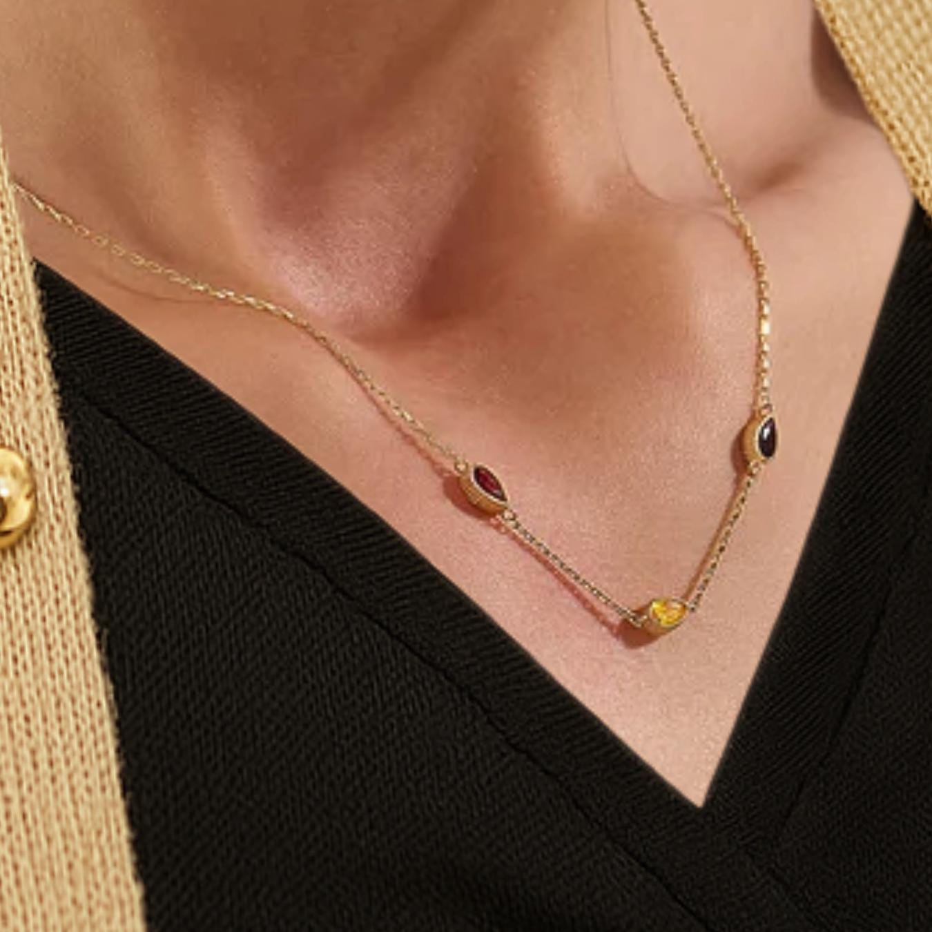 Multi Birthstone Necklace