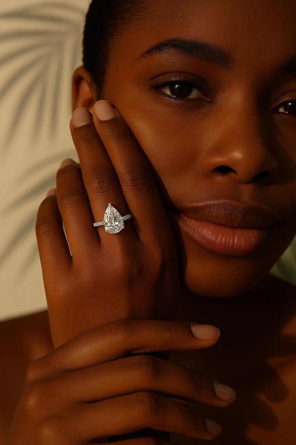 Pear Cut Diamond Halo Engagement Ring