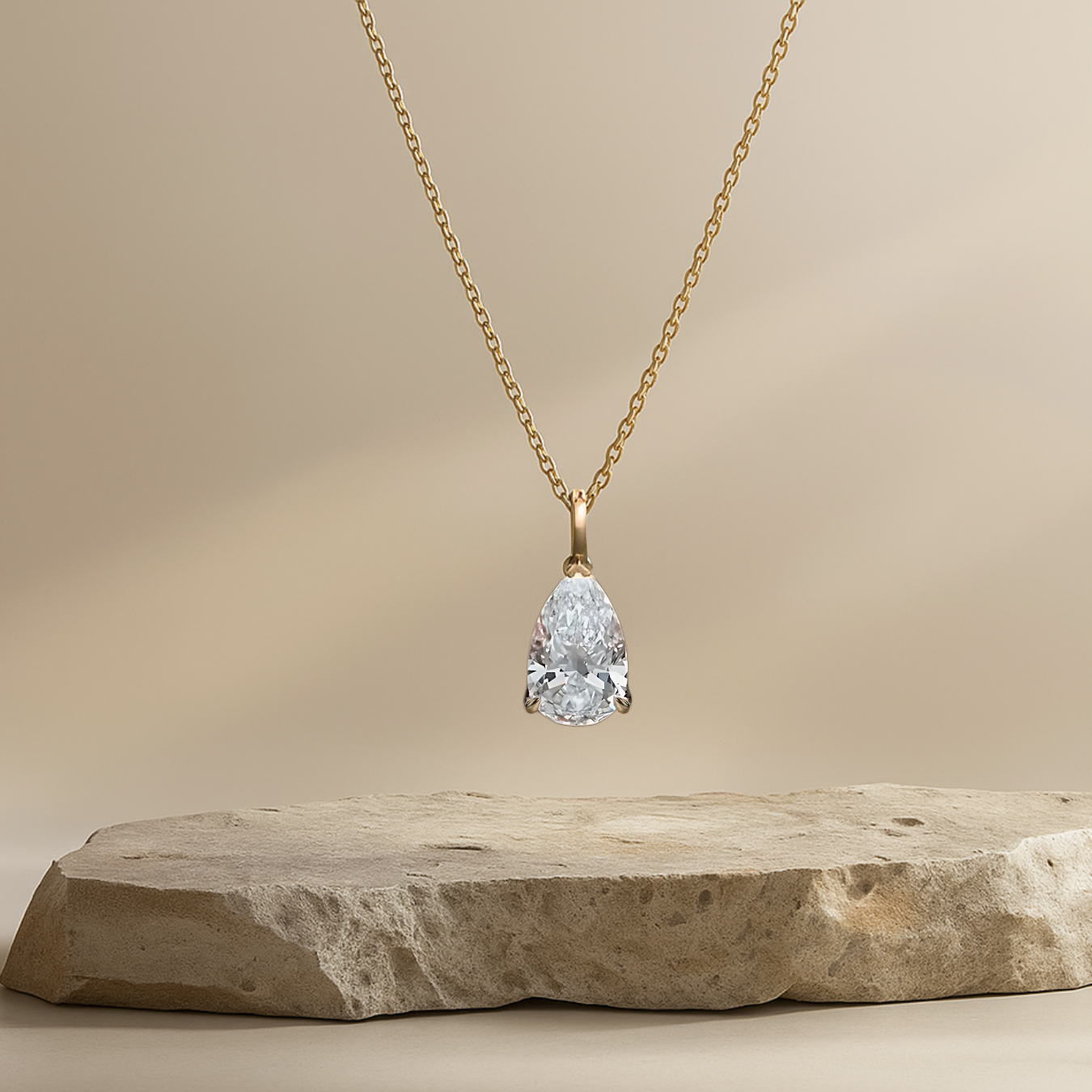Pear Cut Lab Grown Diamond Bridesmaid Pendant