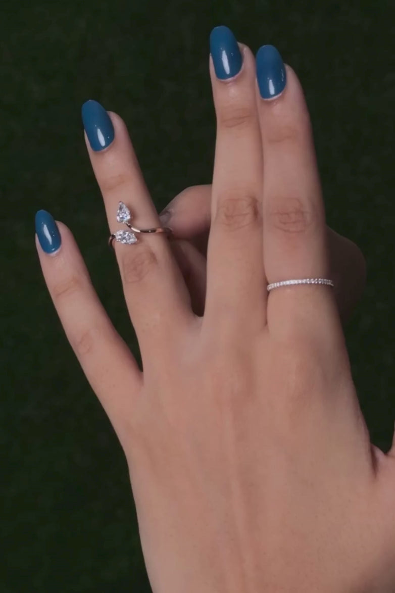 Pear Cut Toi et Moi Diamond Ring