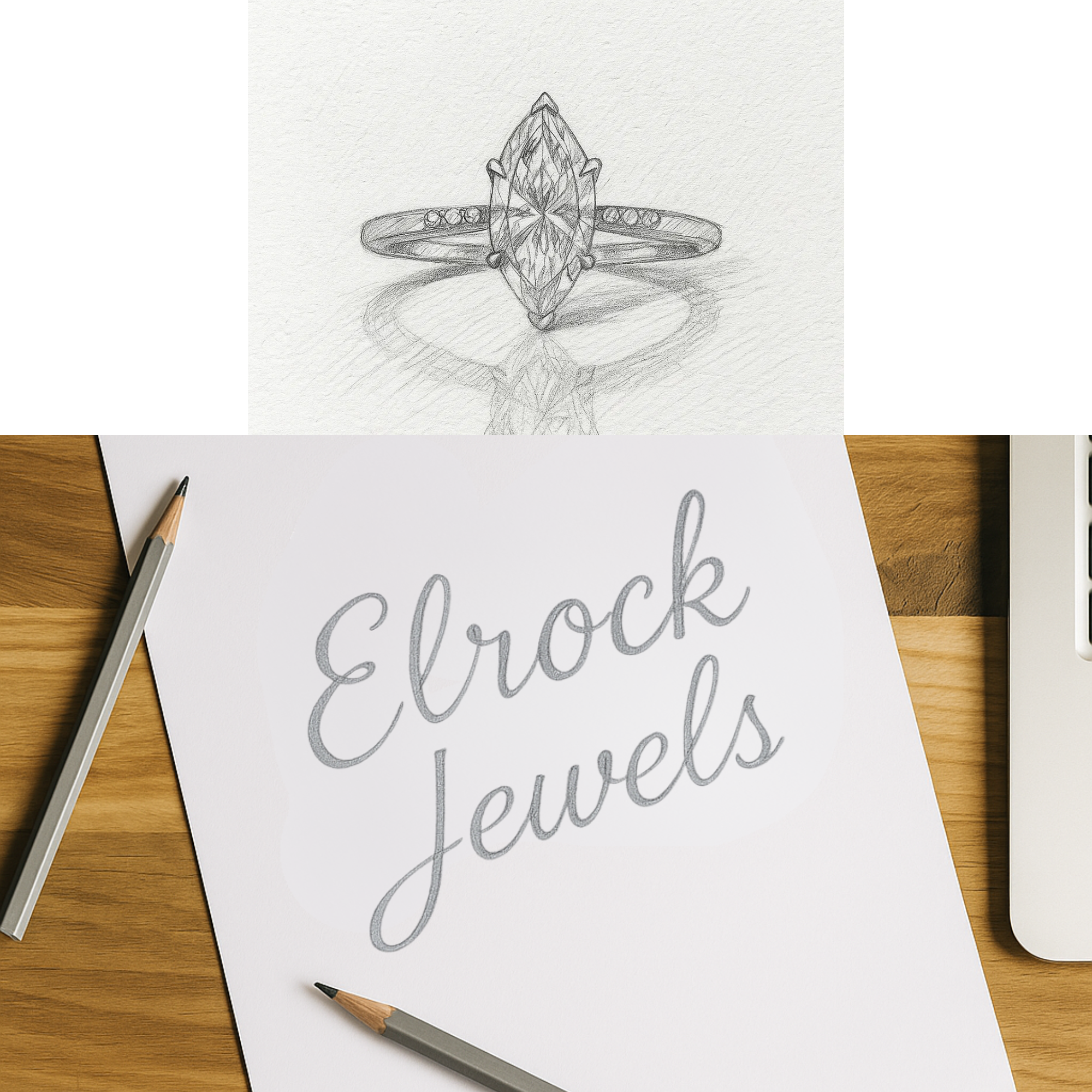 14K Gold 2 Carat Marquise Cut Lab Grown Diamond Engagement Ring