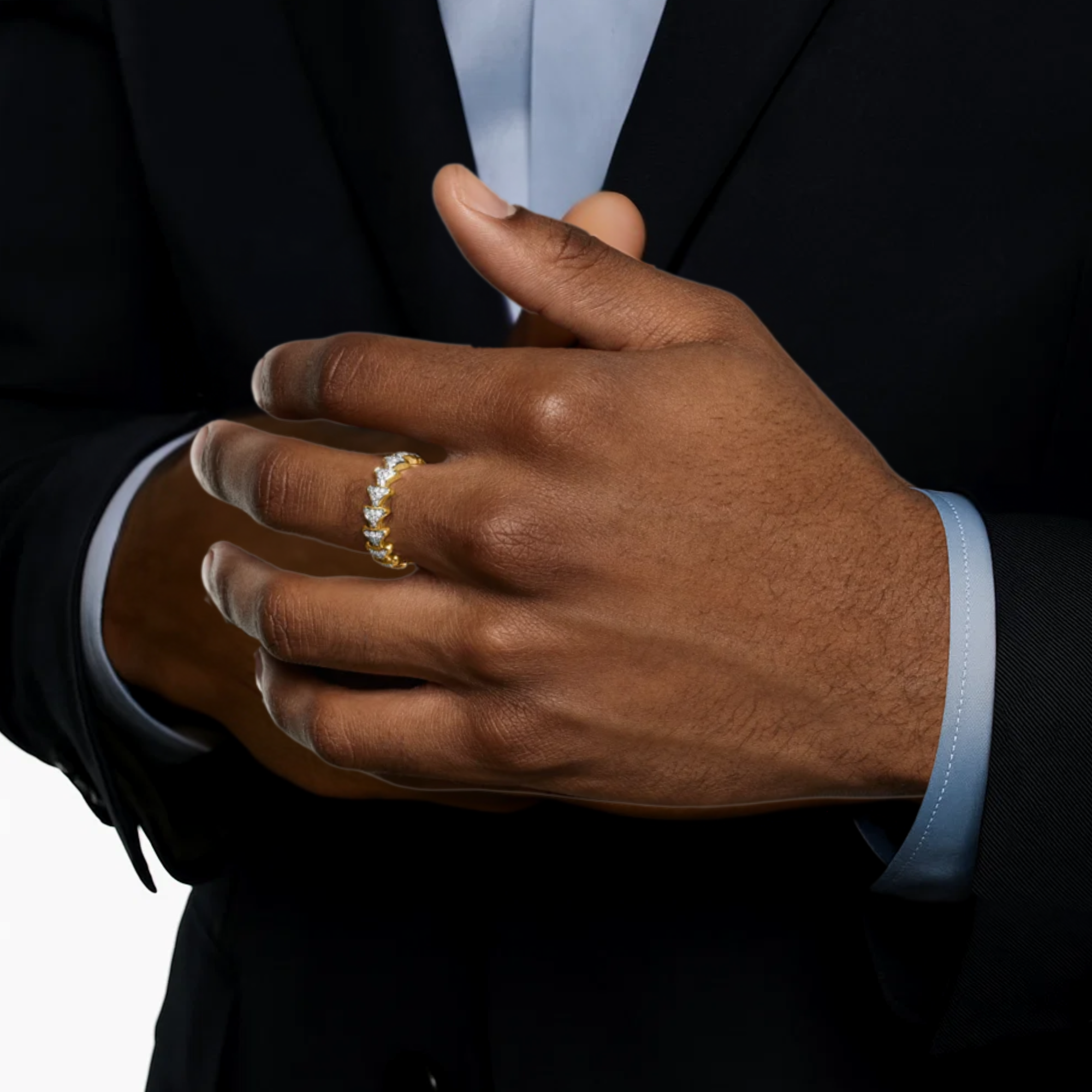 14K Gold or Platinum Stackable Eternity Ring