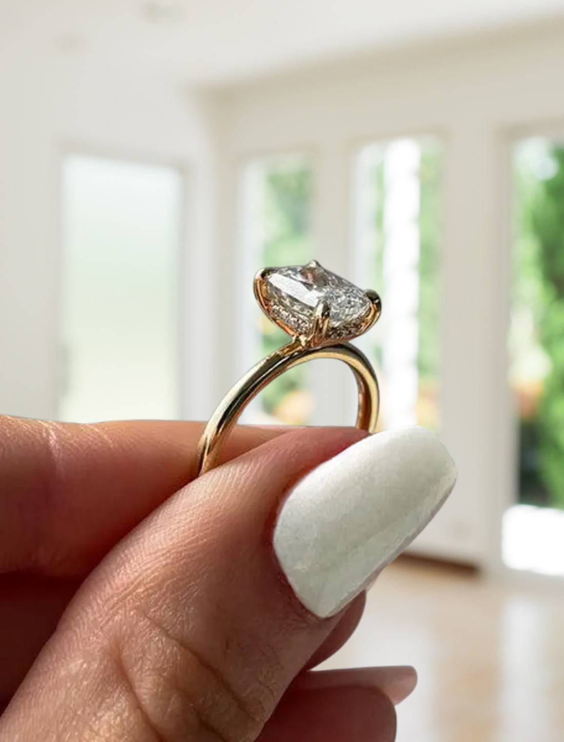 Unique 1.50 CT Elongated Cushion Cut Lab Grown Diamond Engagement Ring
