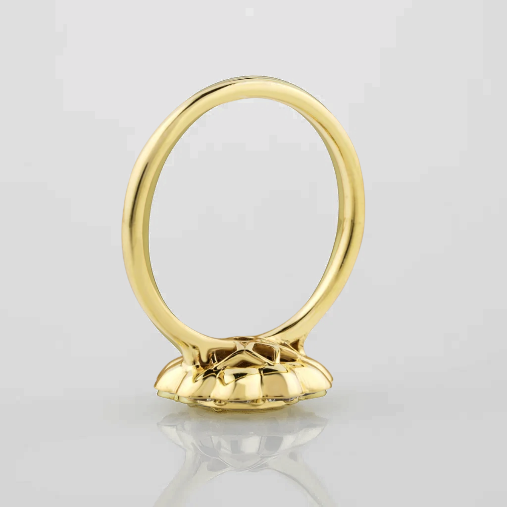 14k Gold Floral Diamond Ring, Floral Cluster Diamond Ring