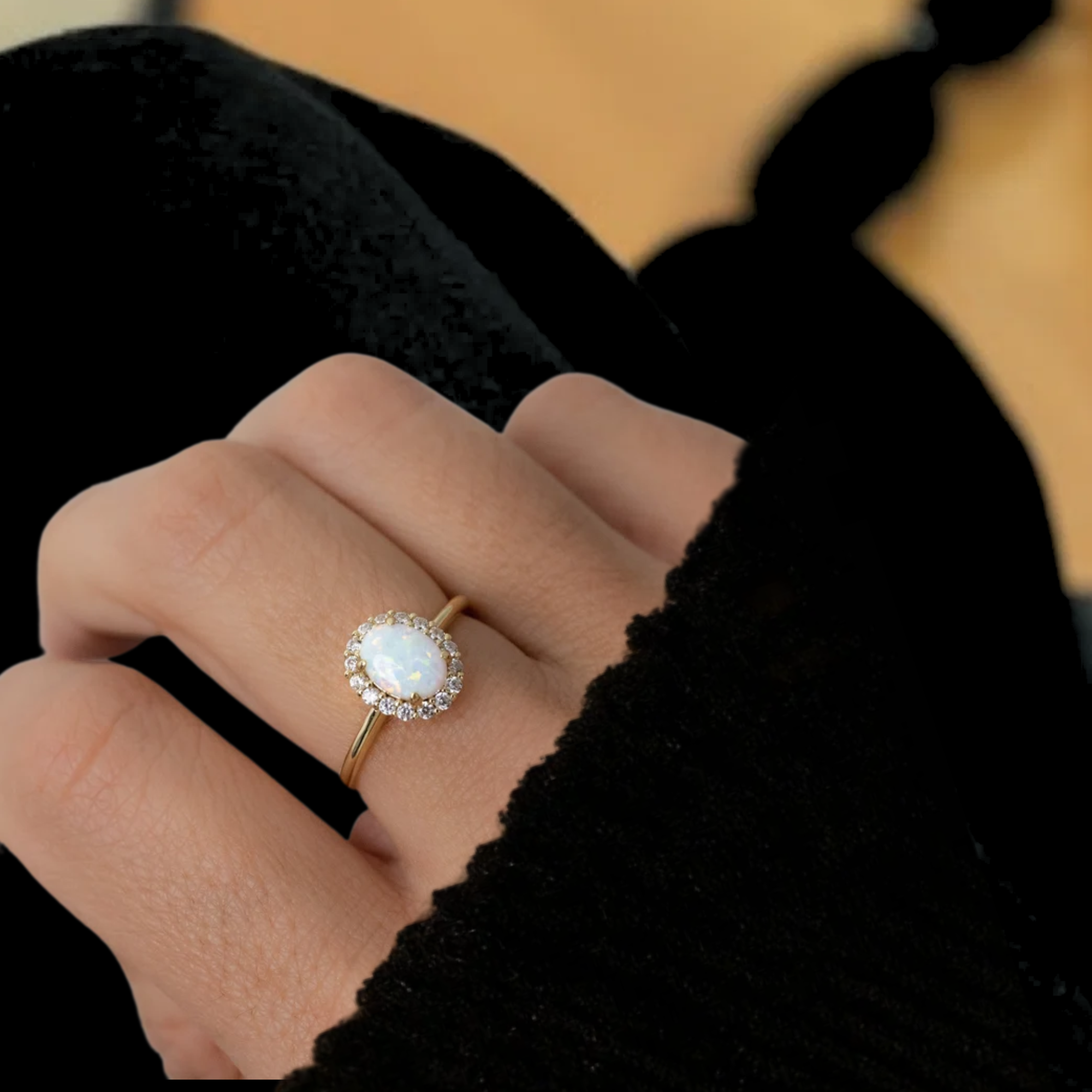 Opal Ring, Dainty Ring