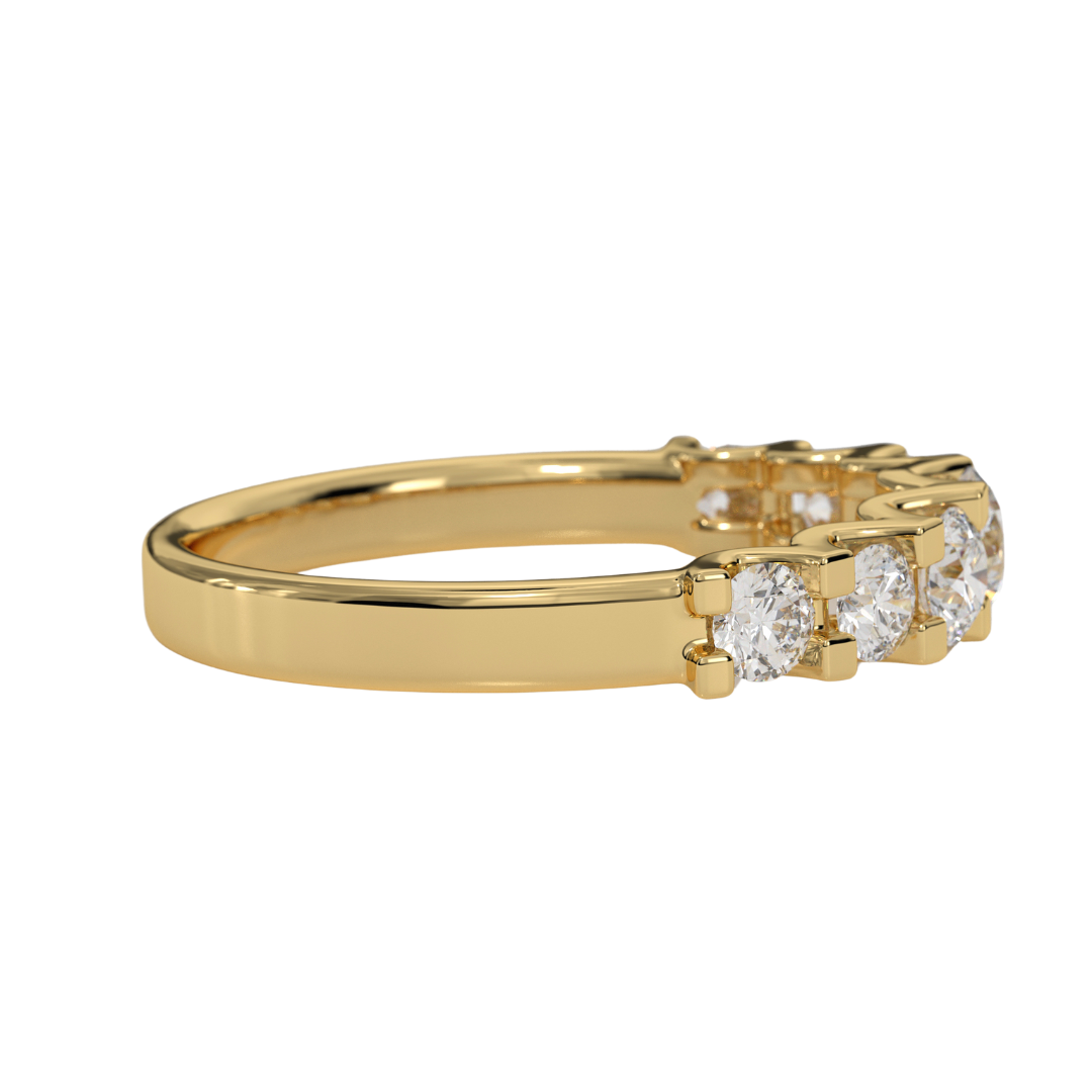 Round-Cut Lab Grown Diamond Band | Sustainable Luxury by Elrock Jewels™