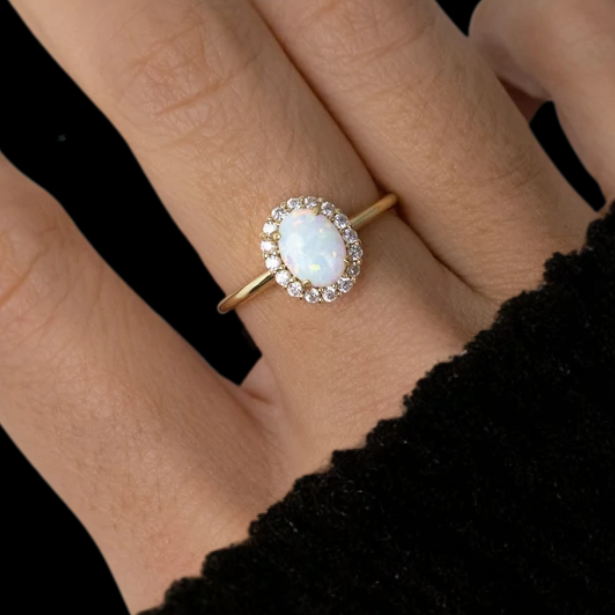 Opal Ring, Dainty Ring