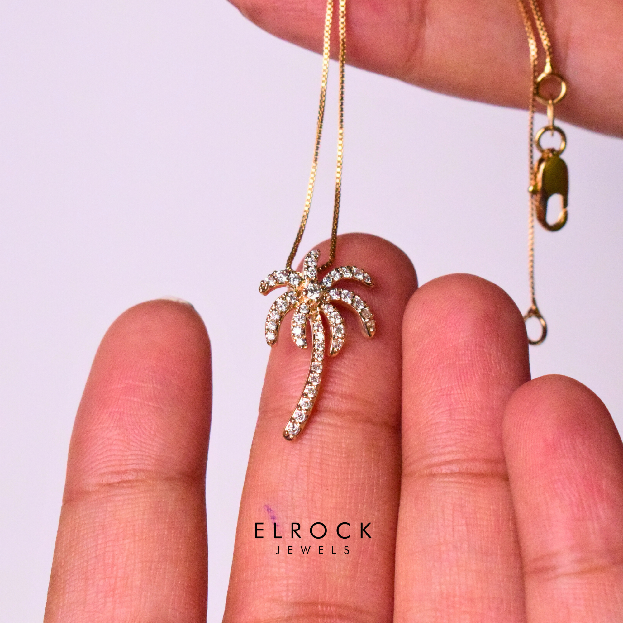  Diamond Palm Tree Pendant 