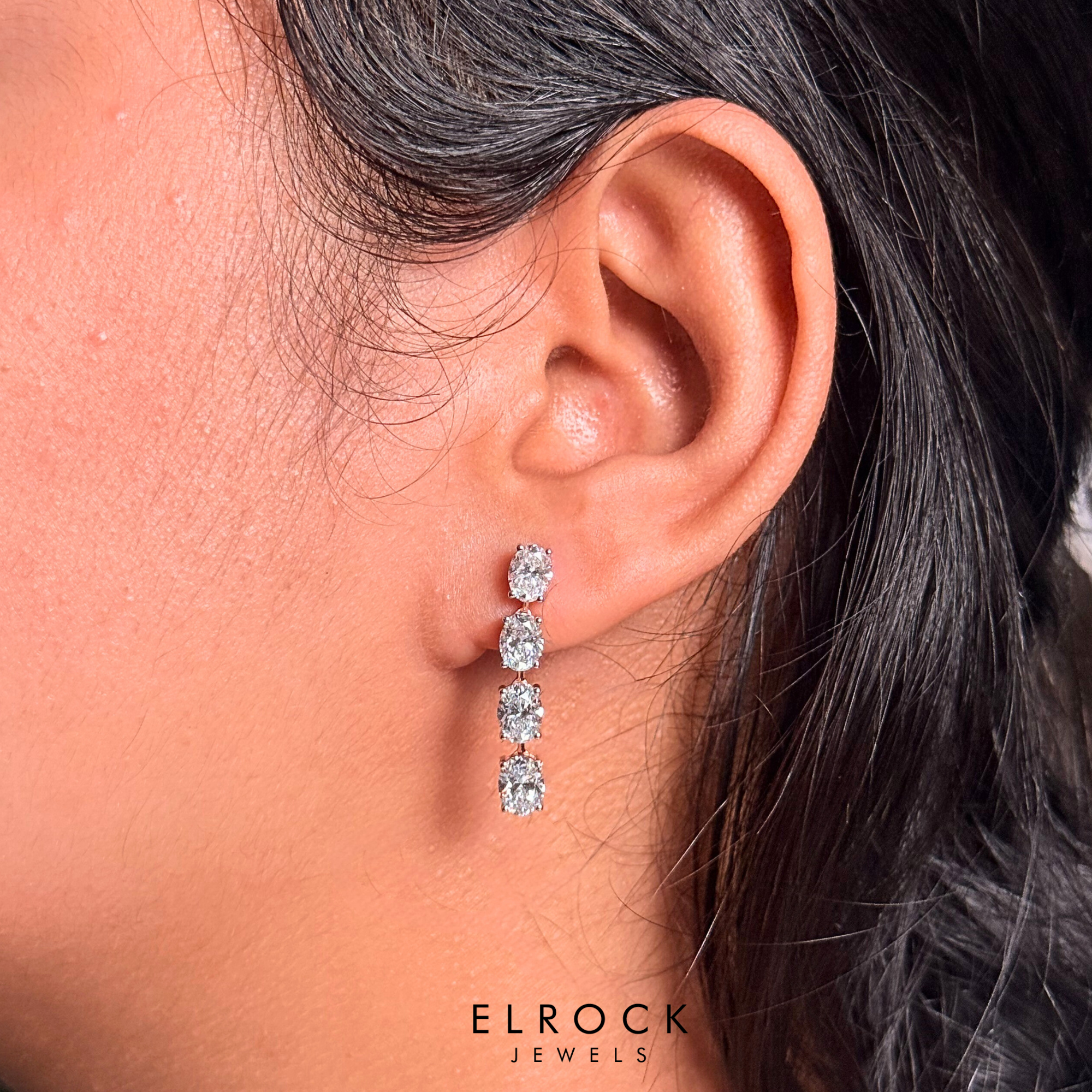  Oval Cut Diamond Tennis Necklace 
