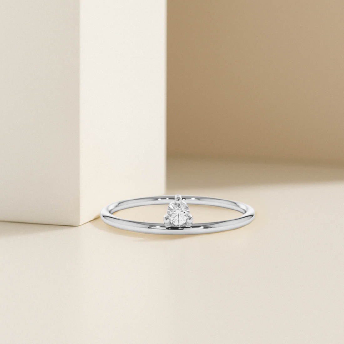14k Gold Single Solitaire Diamond Ring / Stacking Solitaire Diamond Ring / Diamond Promise Ring