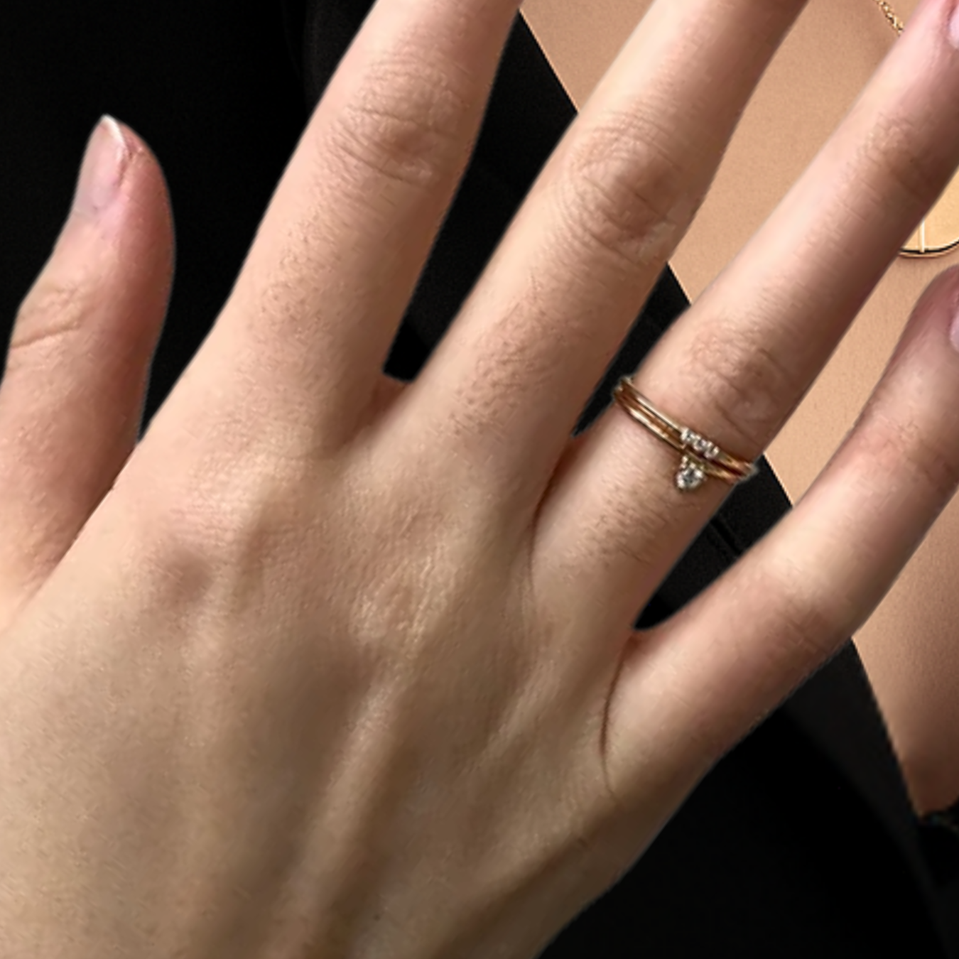 14k Gold Single Solitaire Diamond Ring / Stacking Solitaire Diamond Ring