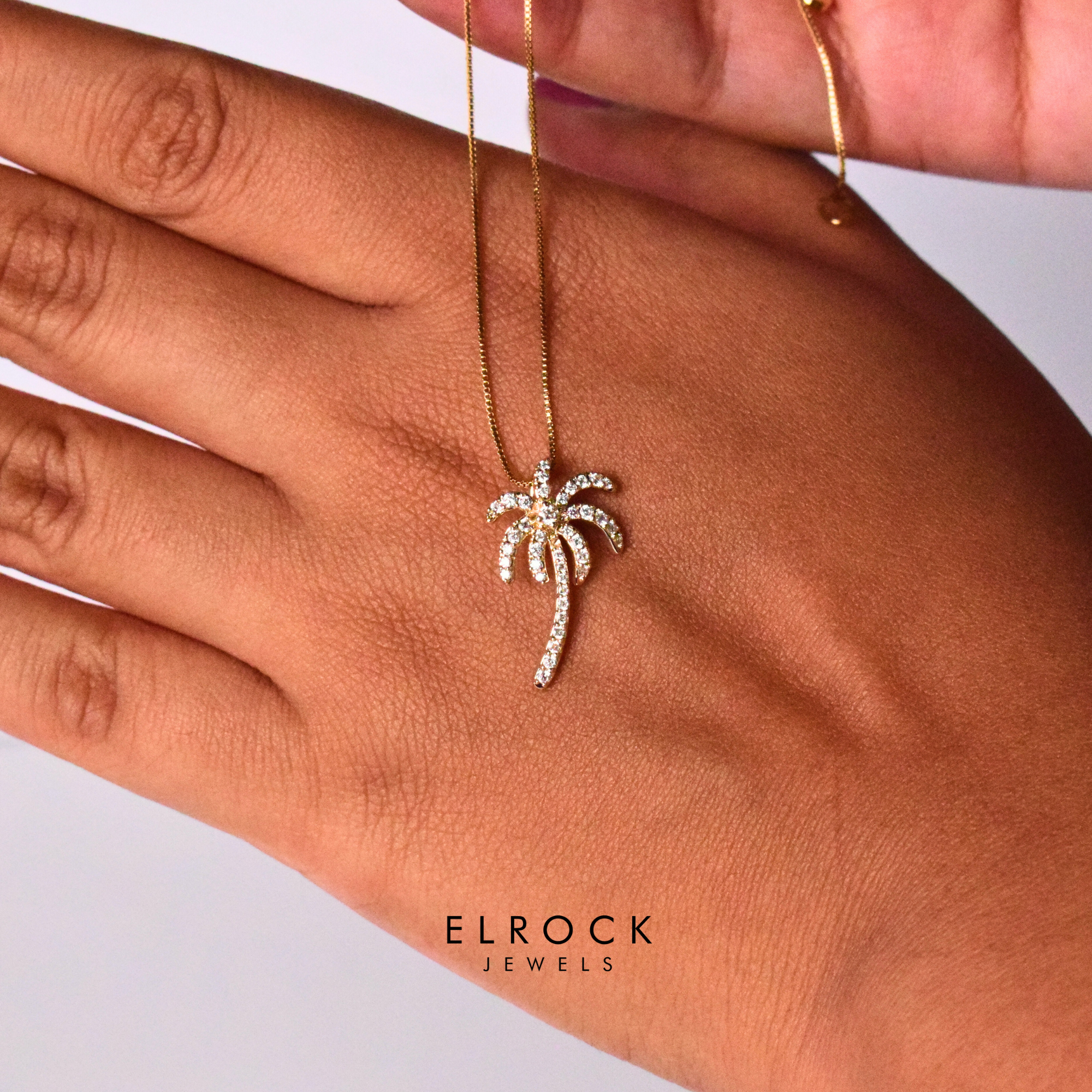  Diamond Palm Tree Pendant 