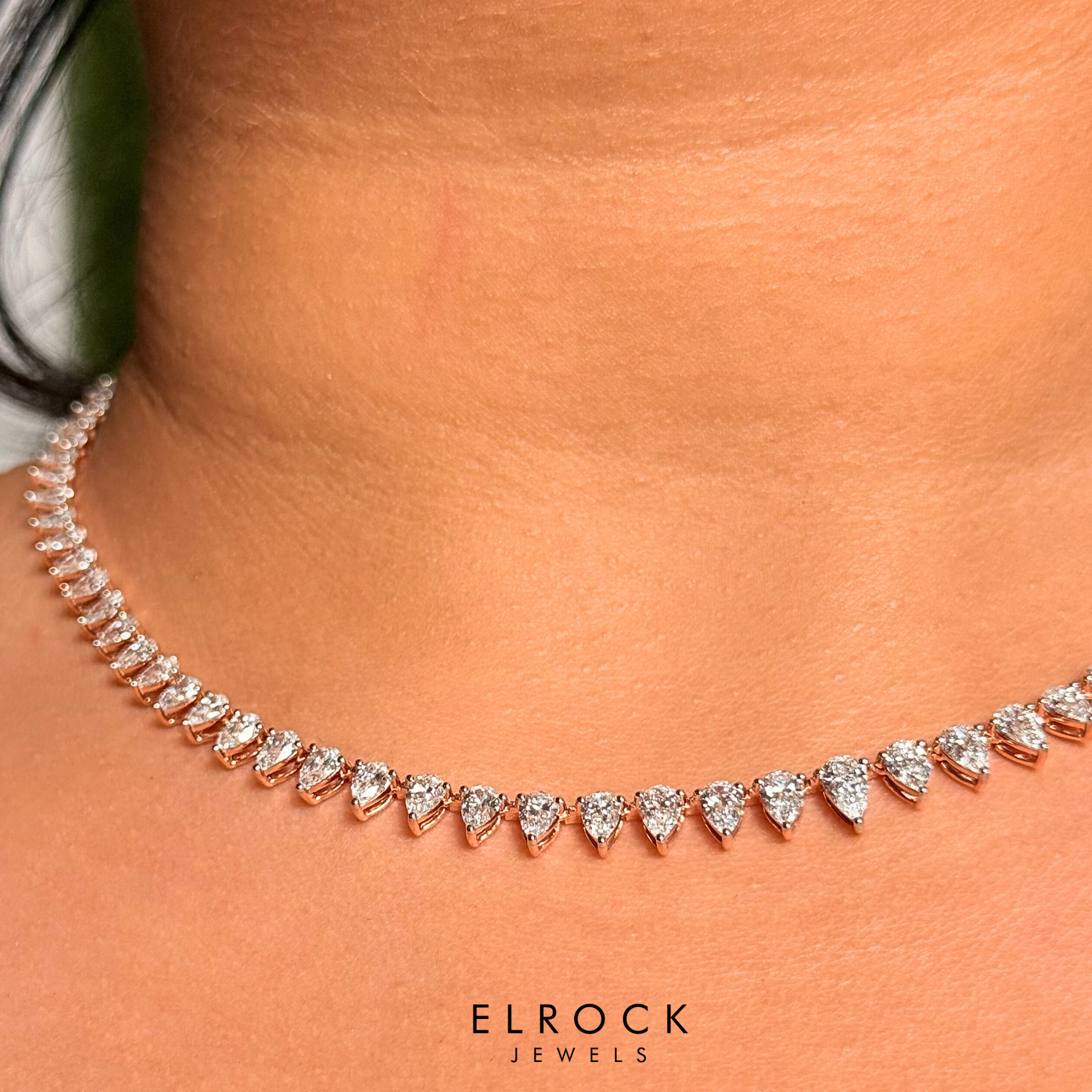 Pear Diamond Necklace