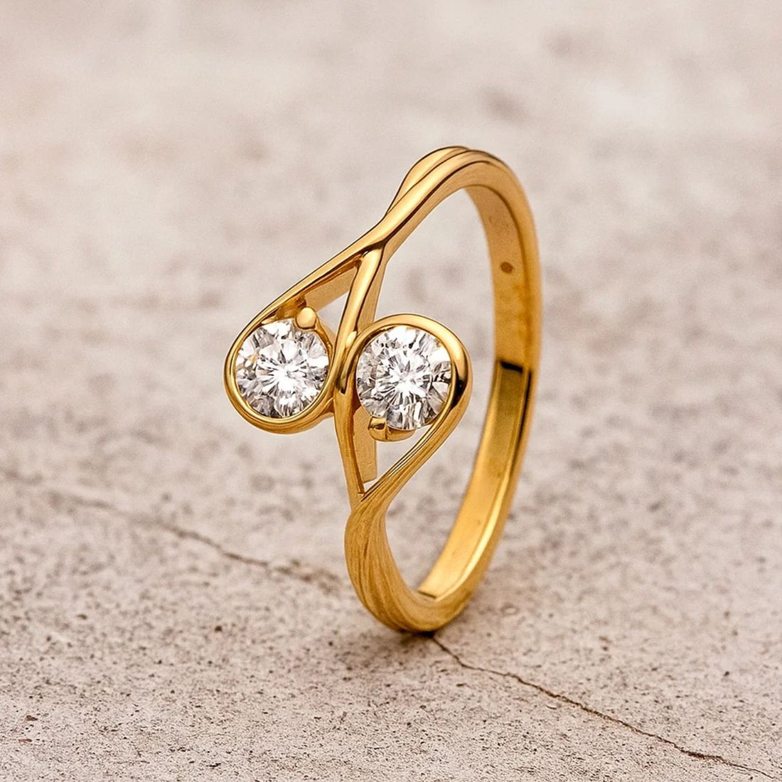 14K Solid Gold Crisscross Lab Grown Infinite Diamond Anniversary Dainty Ring, Minimalist Promise Ring