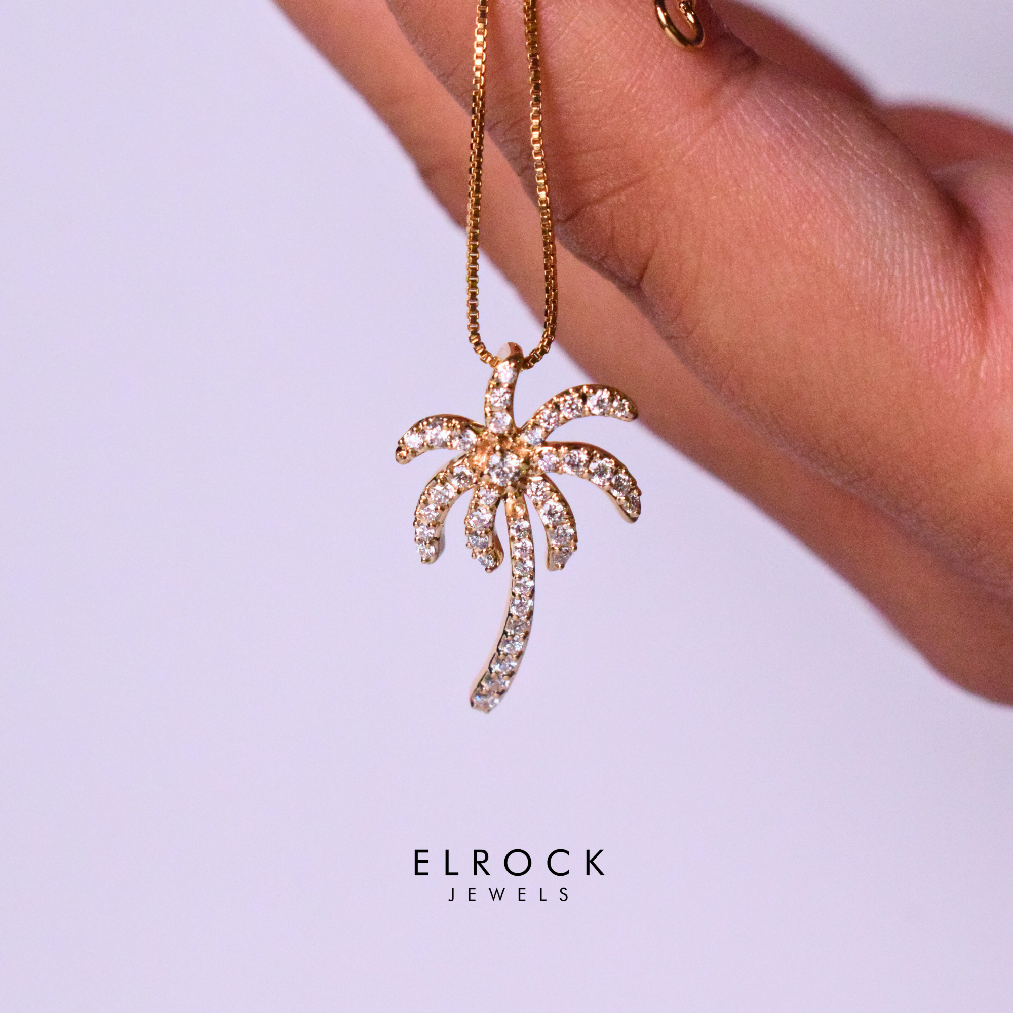  Diamond Palm Tree Pendant 