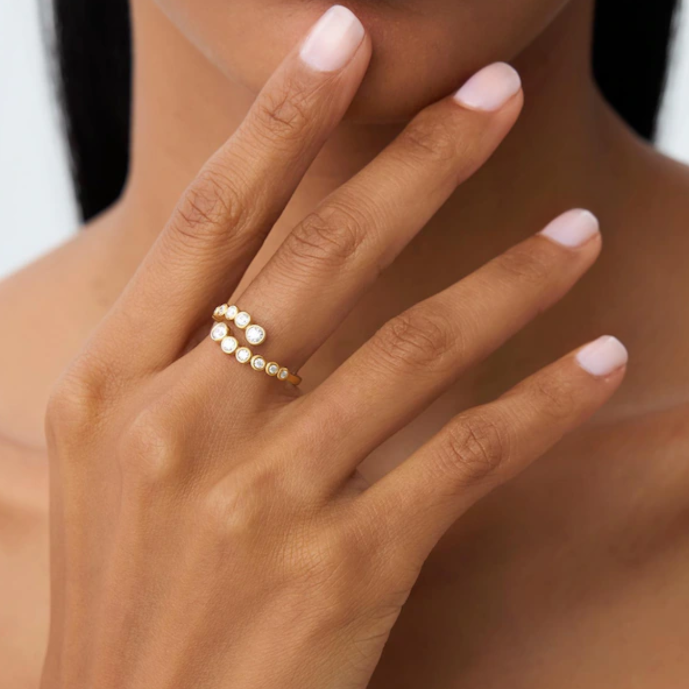 14K Gold 0.35 CT Diamond Statement Ring