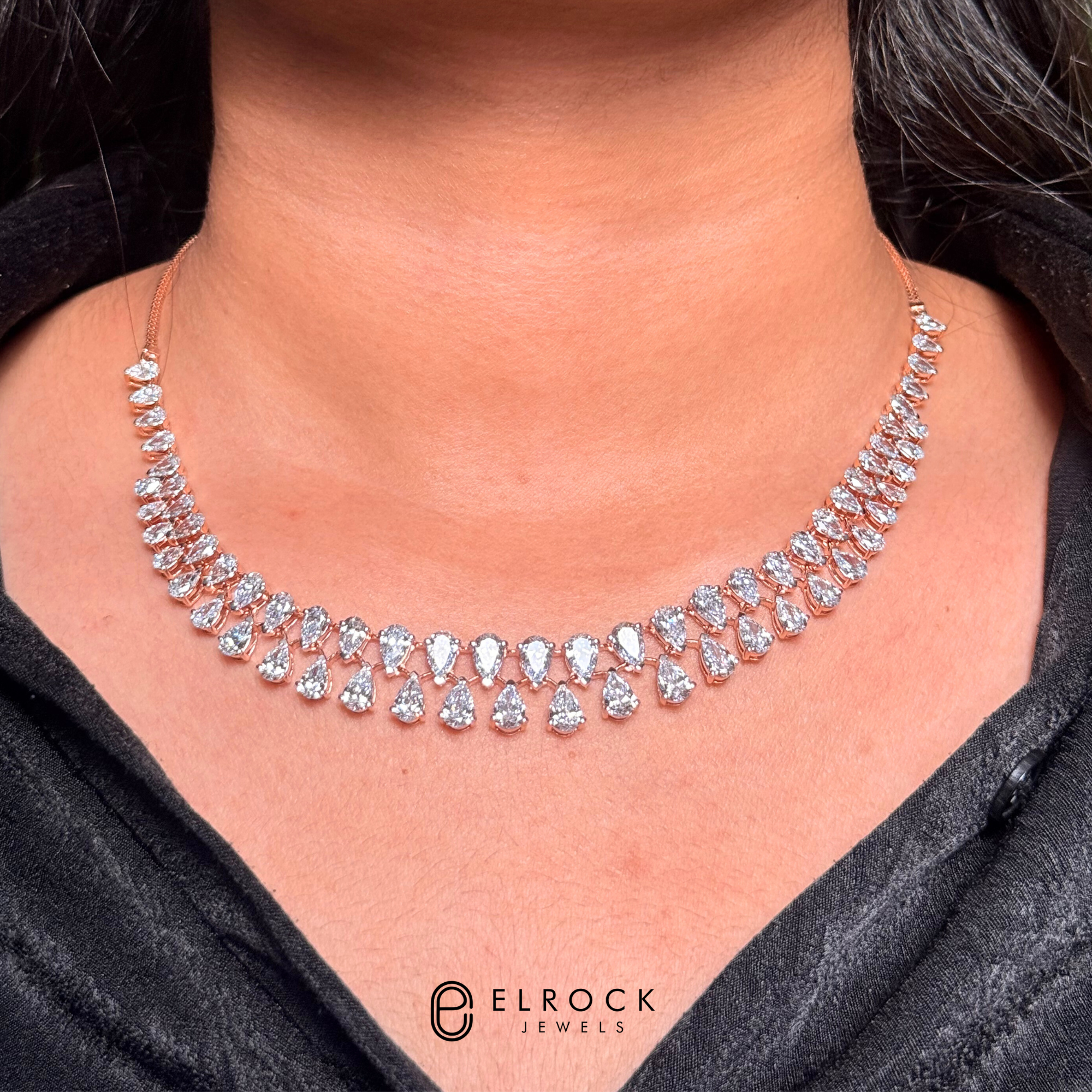 Pear Shape Diamond Necklace