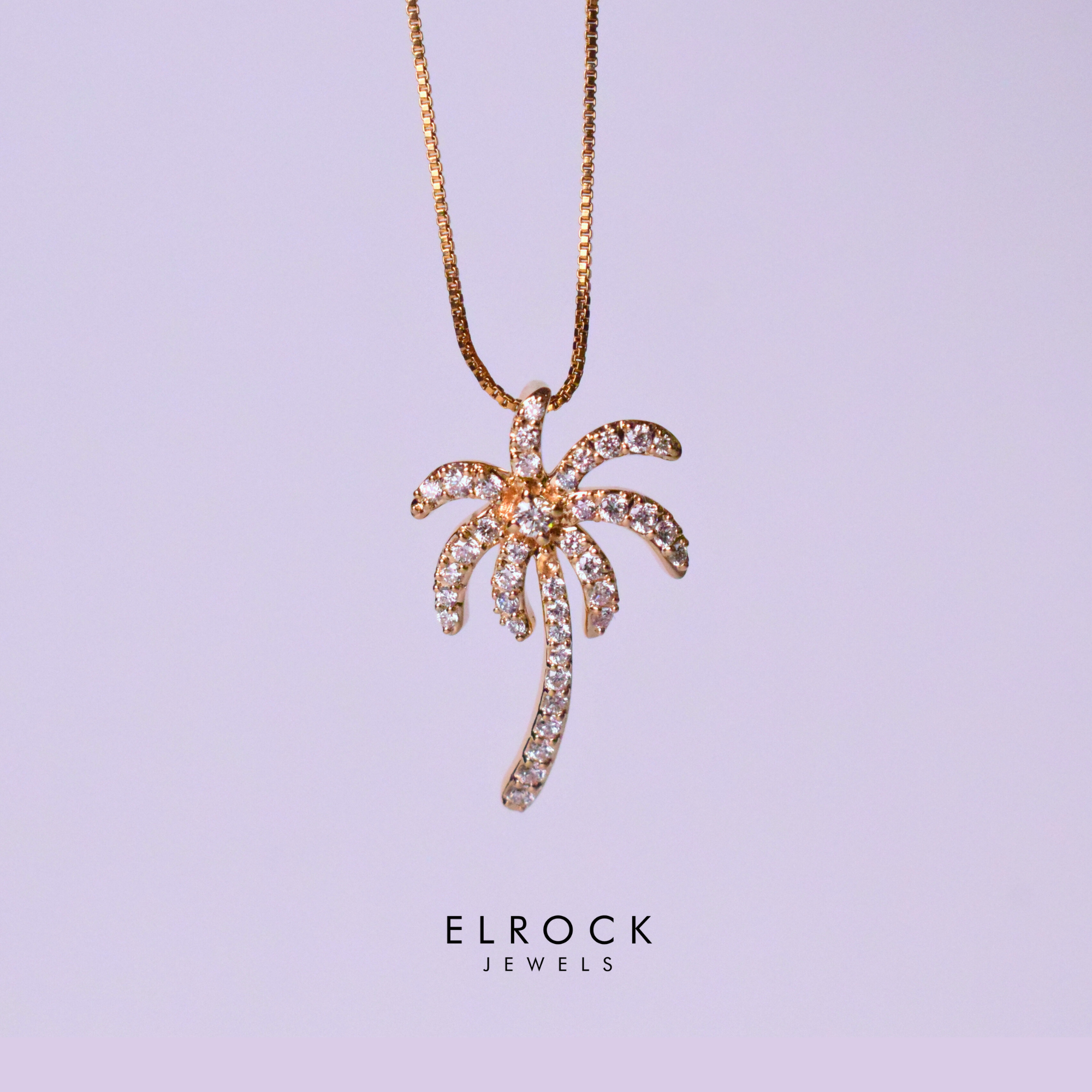  Diamond Palm Tree Pendant 