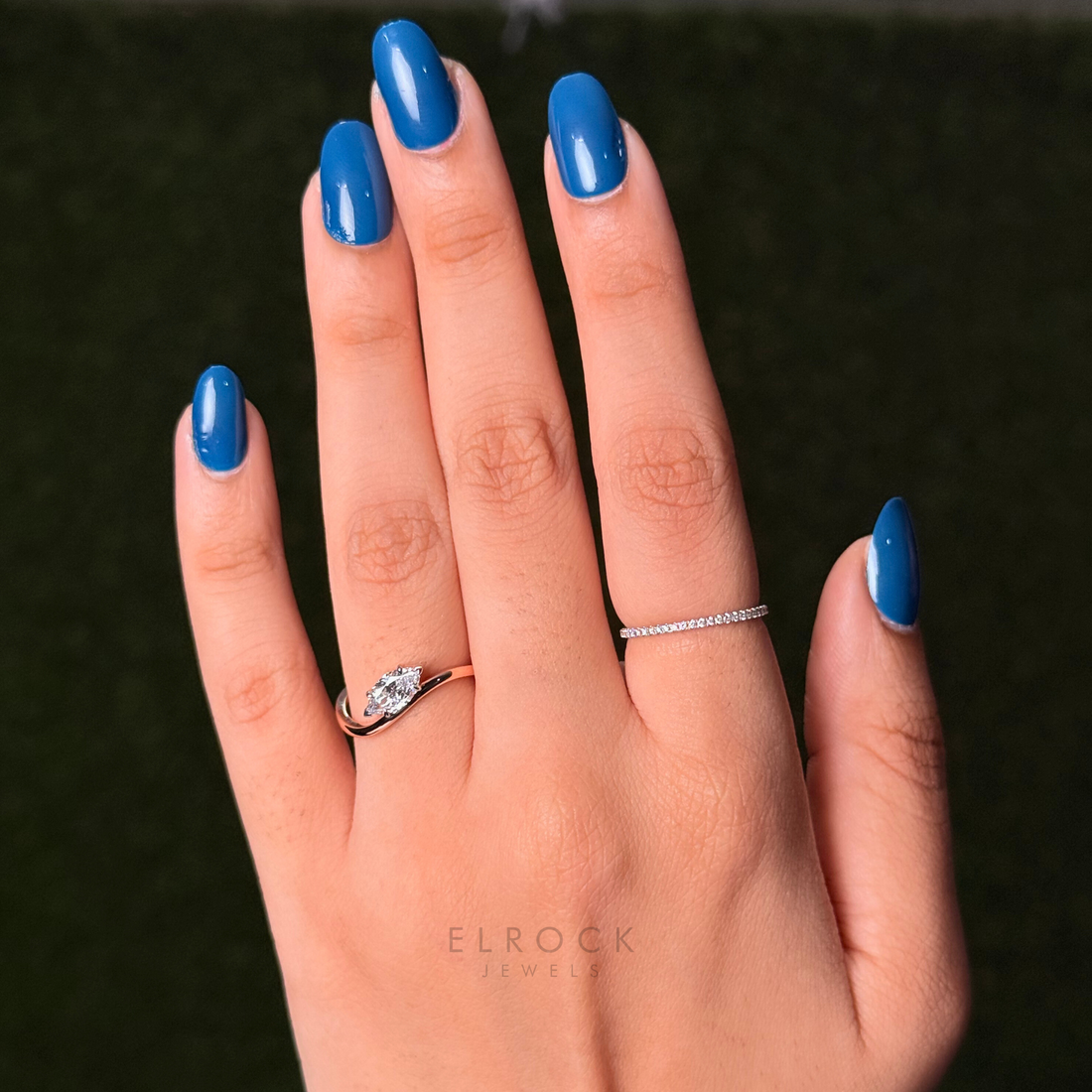 Boho Marquise Cut Lab Grown Diamond Ring