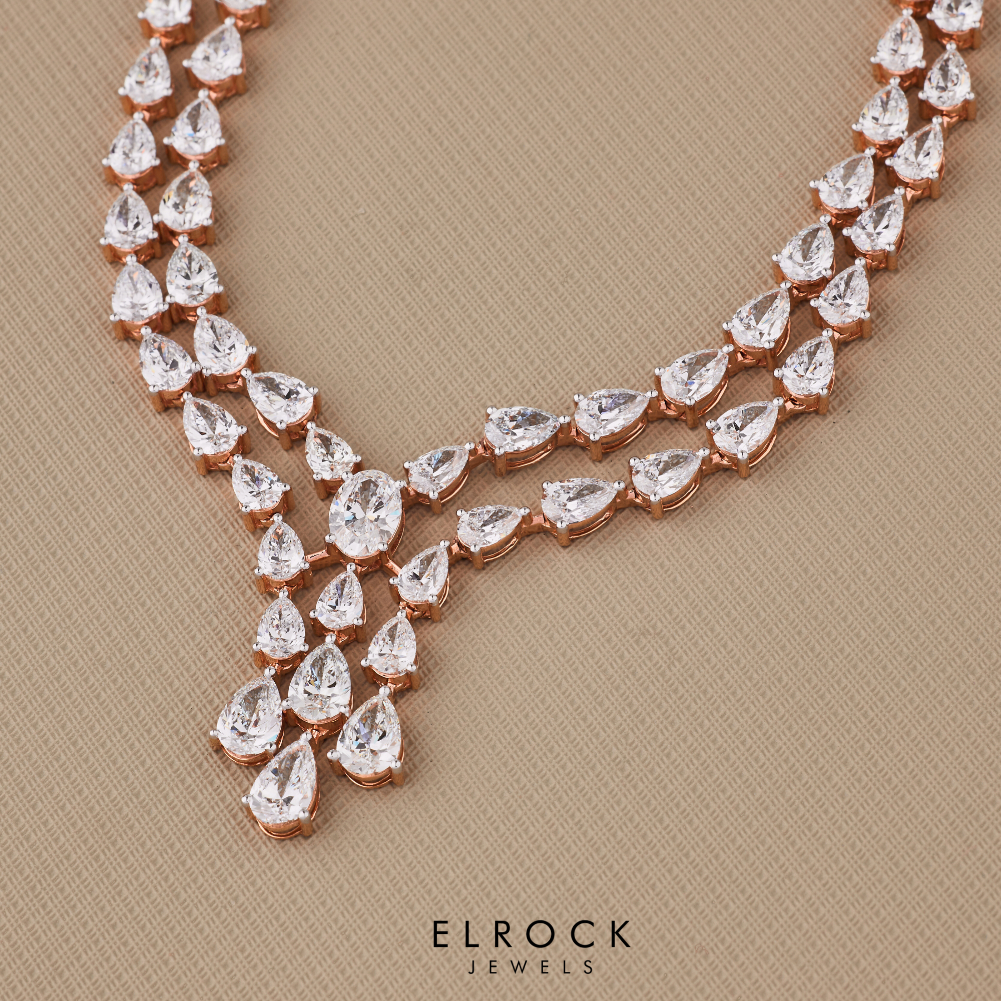 Oval & Pear Cut Diamond Necklace