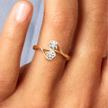 14K Solid Gold Crisscross Lab Grown Infinite Diamond Anniversary Dainty Ring, Minimalist Promise Ring