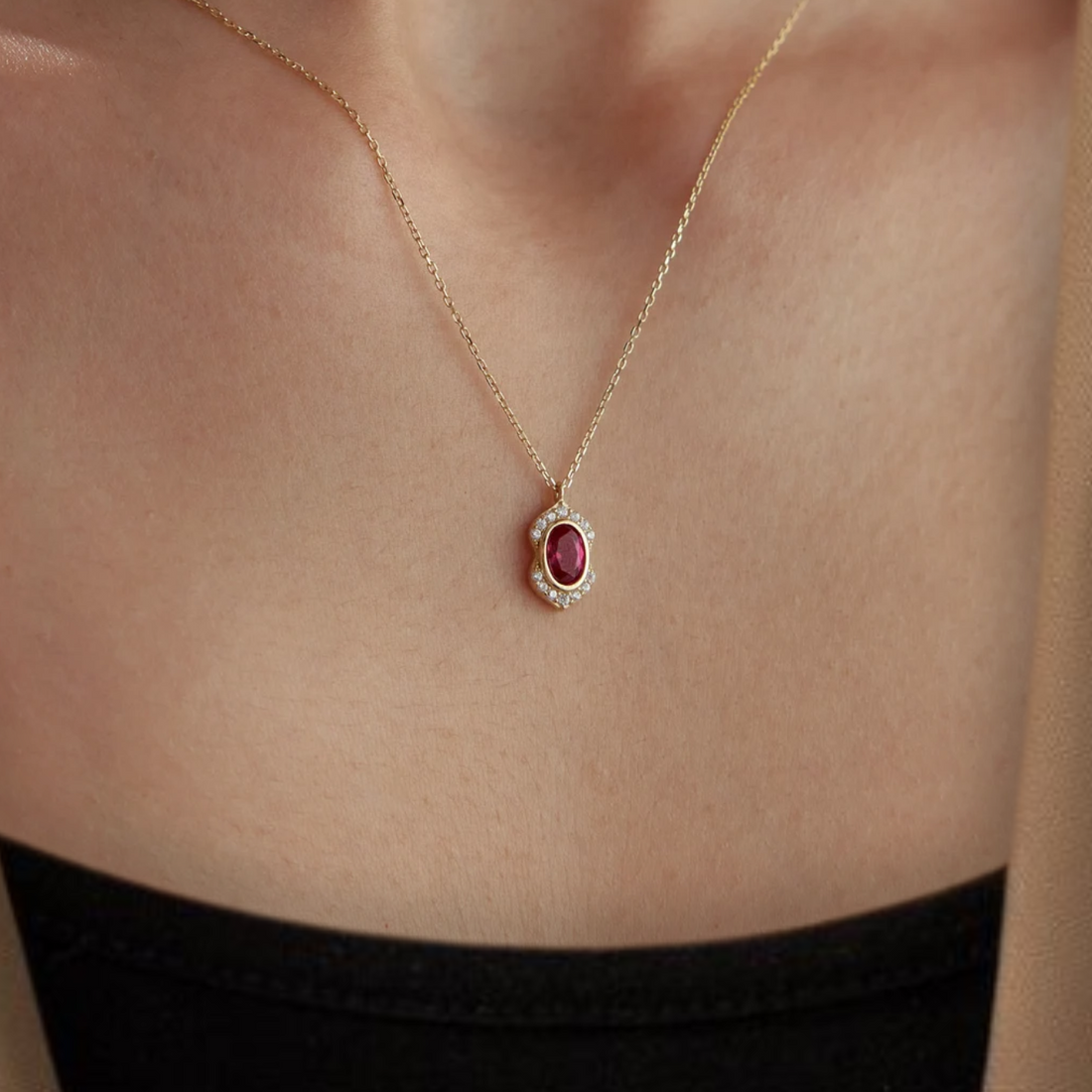2 CT Prong Set Ruby Pendant