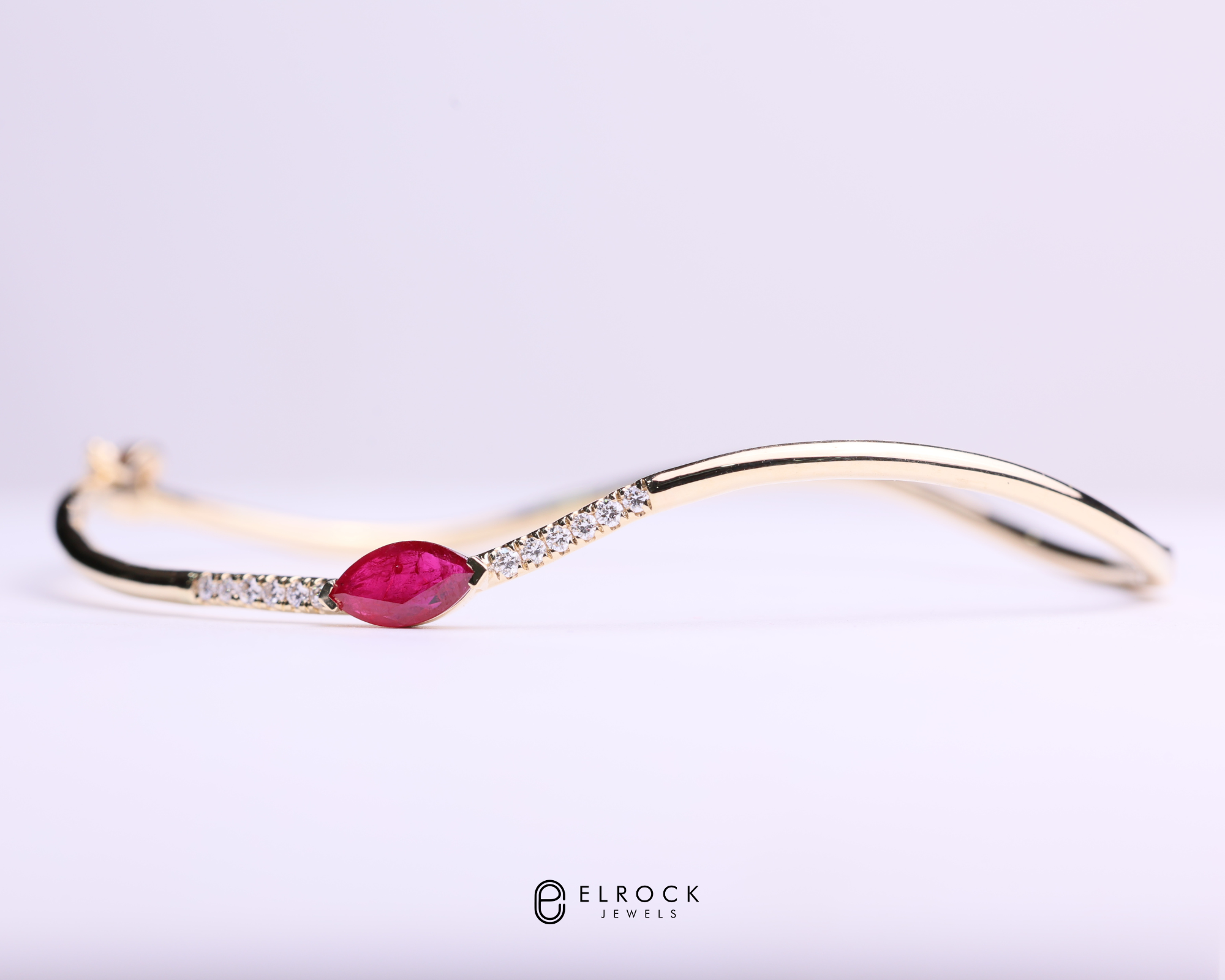 14K Gold Round Red Ruby Gemstone Birthstone Bracelets