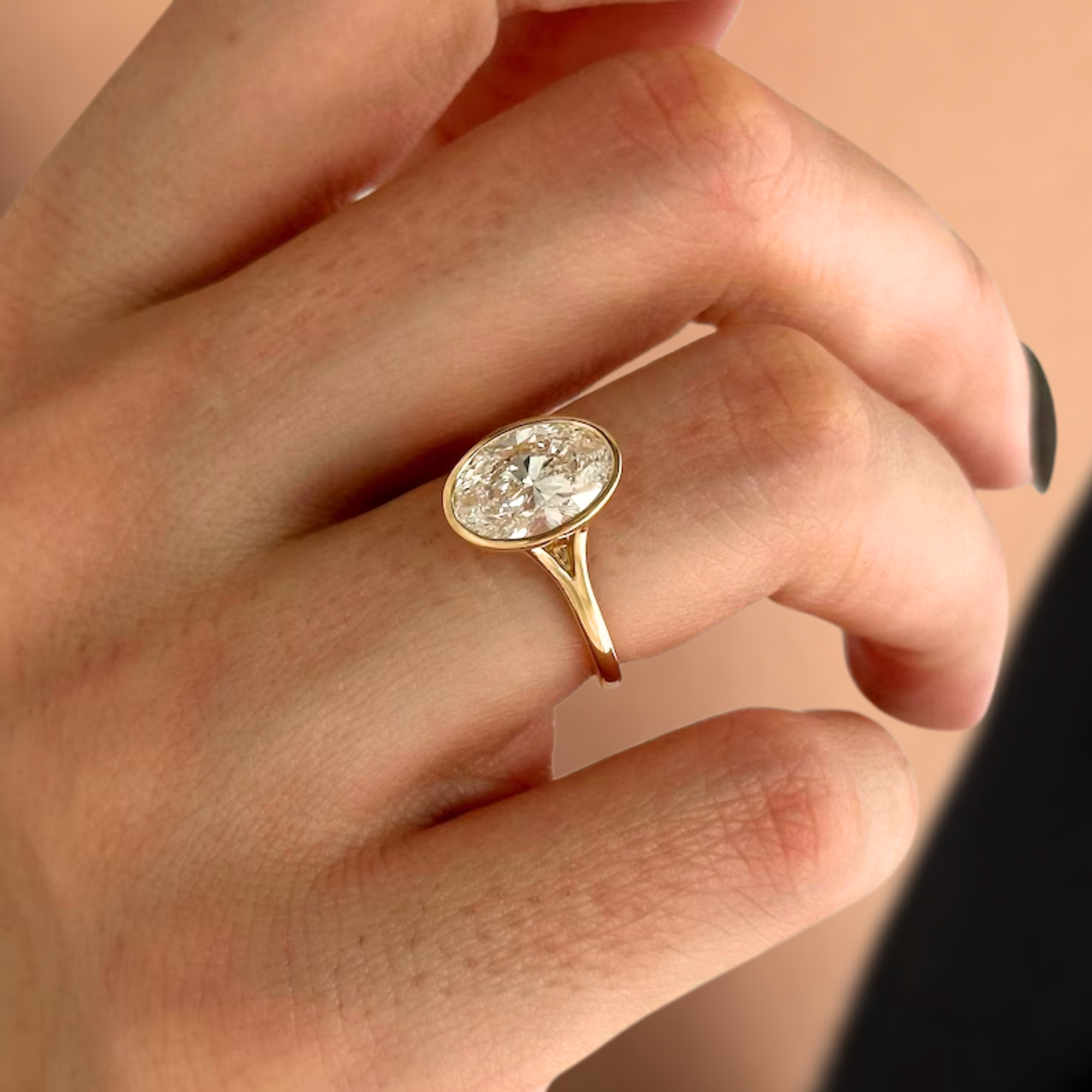Oval Lab Grown Diamond Solitaire Ring