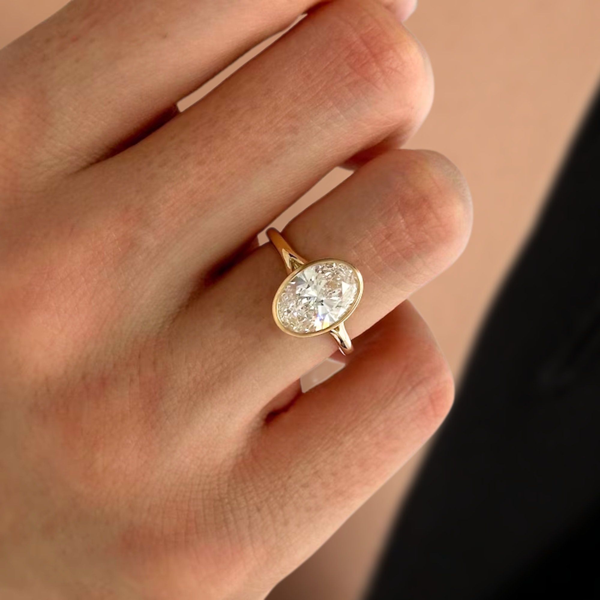 Oval Lab Grown Diamond Solitaire Ring